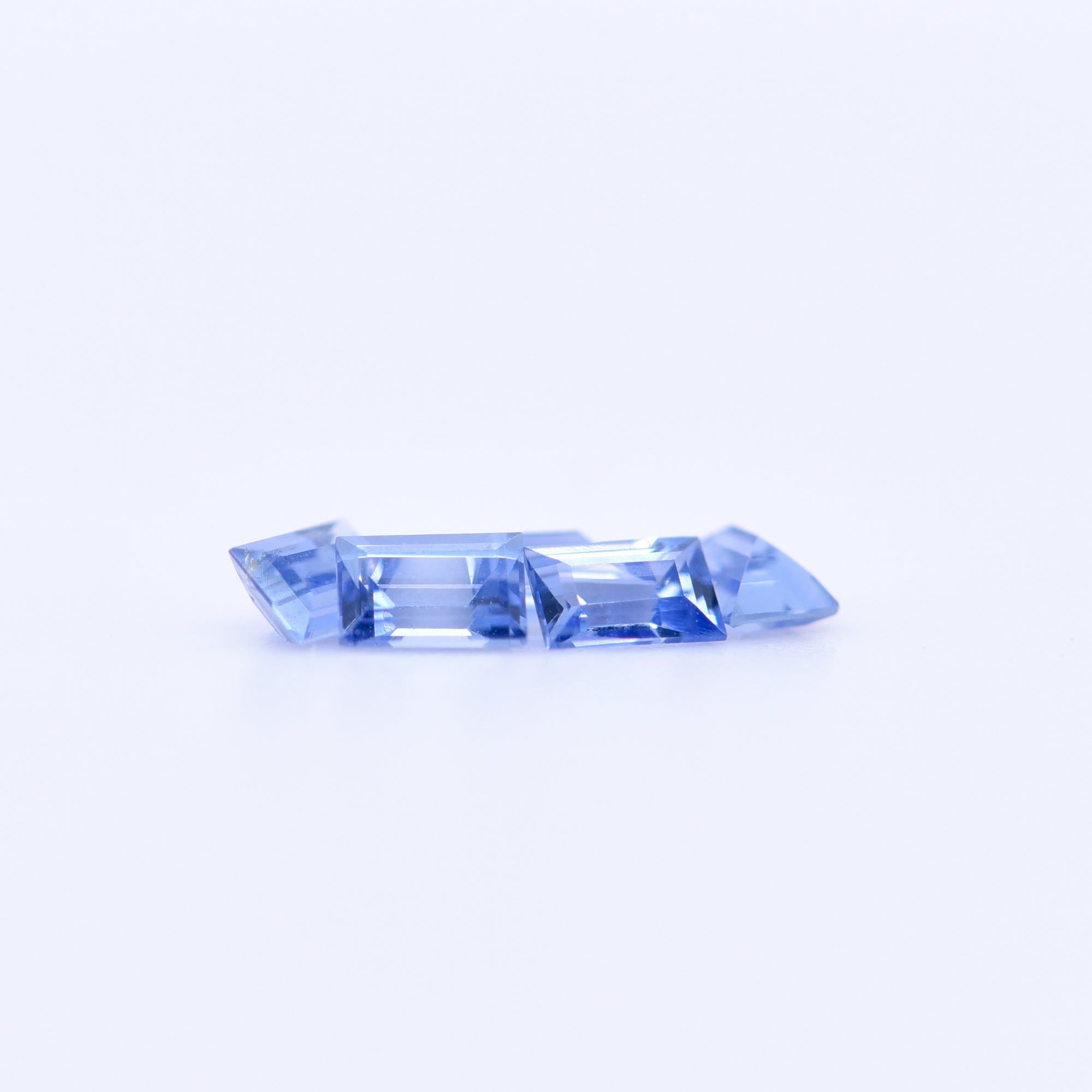 3x2 Baguette Step Cut Blue Sapphires