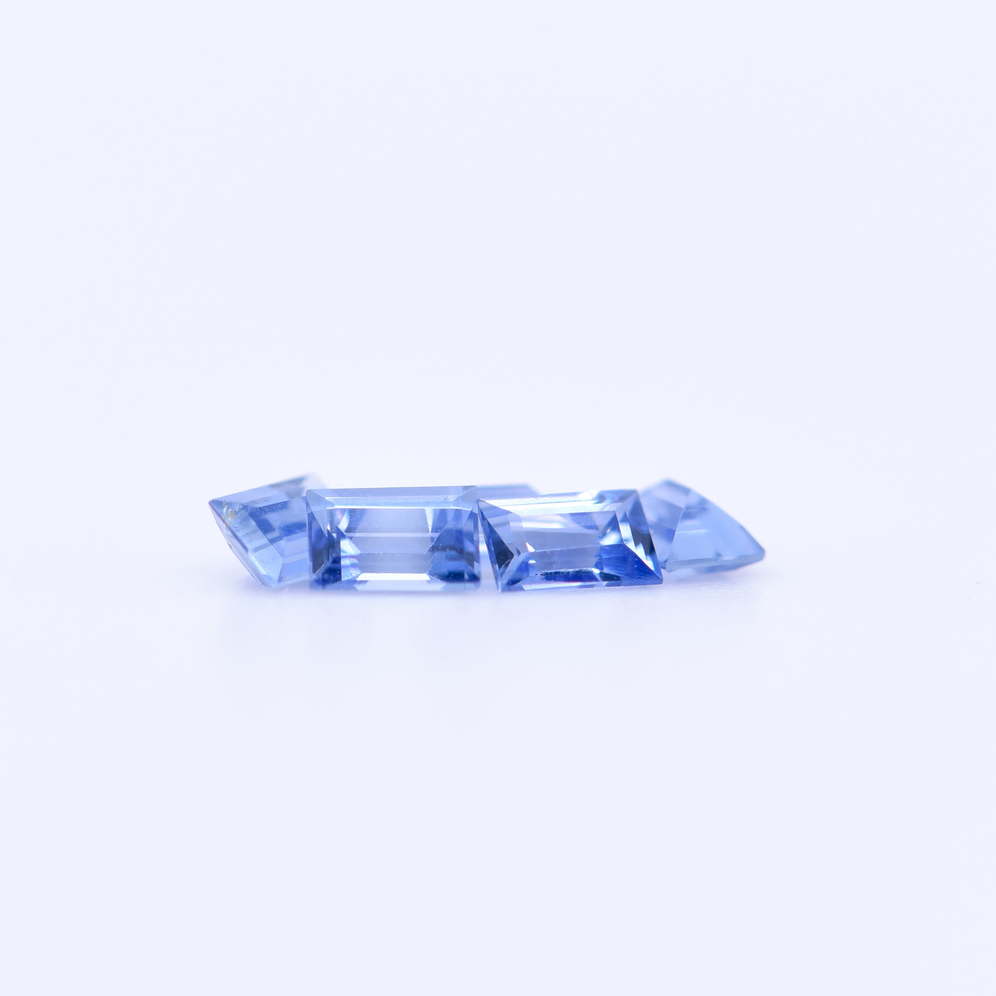 3x2 Baguette Step Cut Blue Sapphires