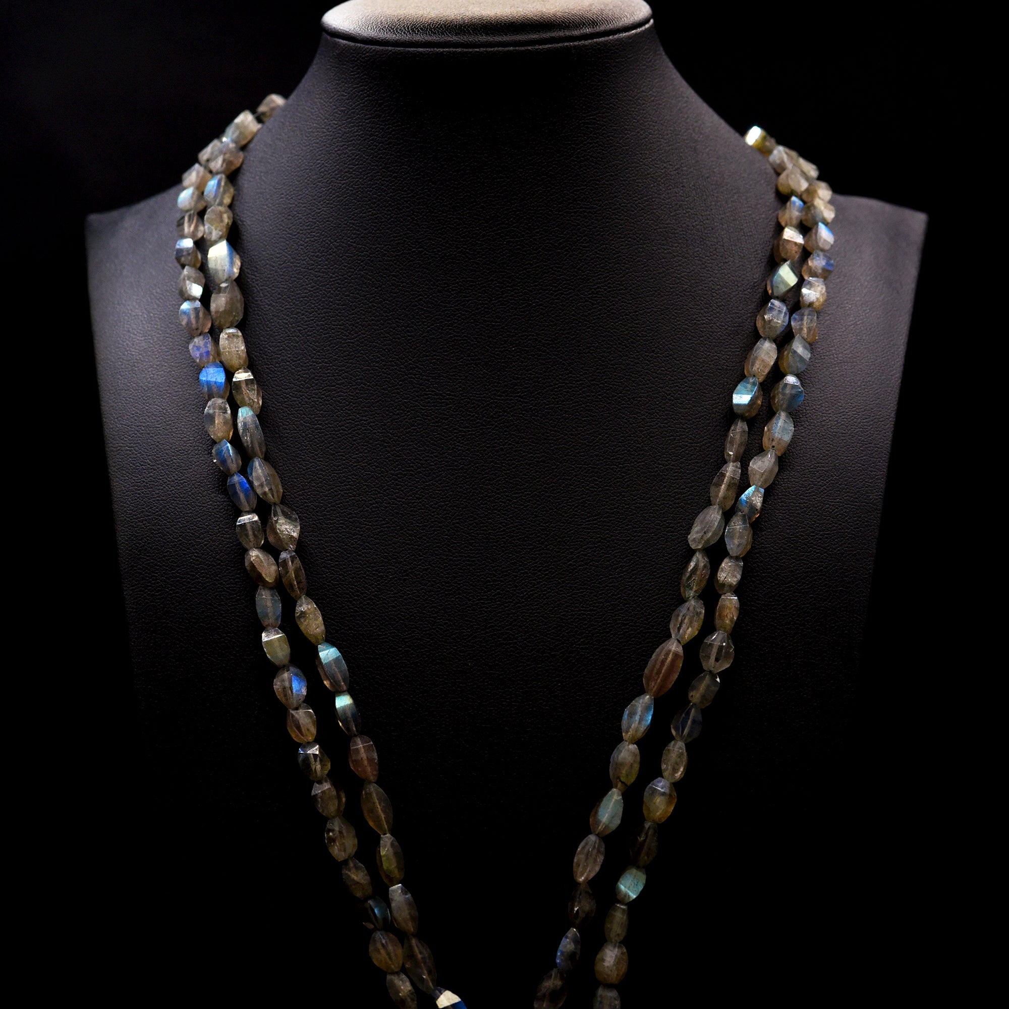 10x5 Nugget Mixed Grey Labradorite Bead Strings