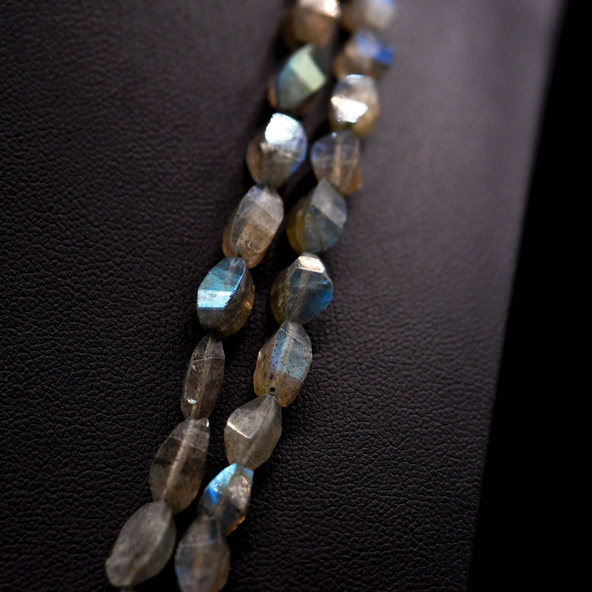 10x5 Nugget Mixed Grey Labradorite Bead Strings