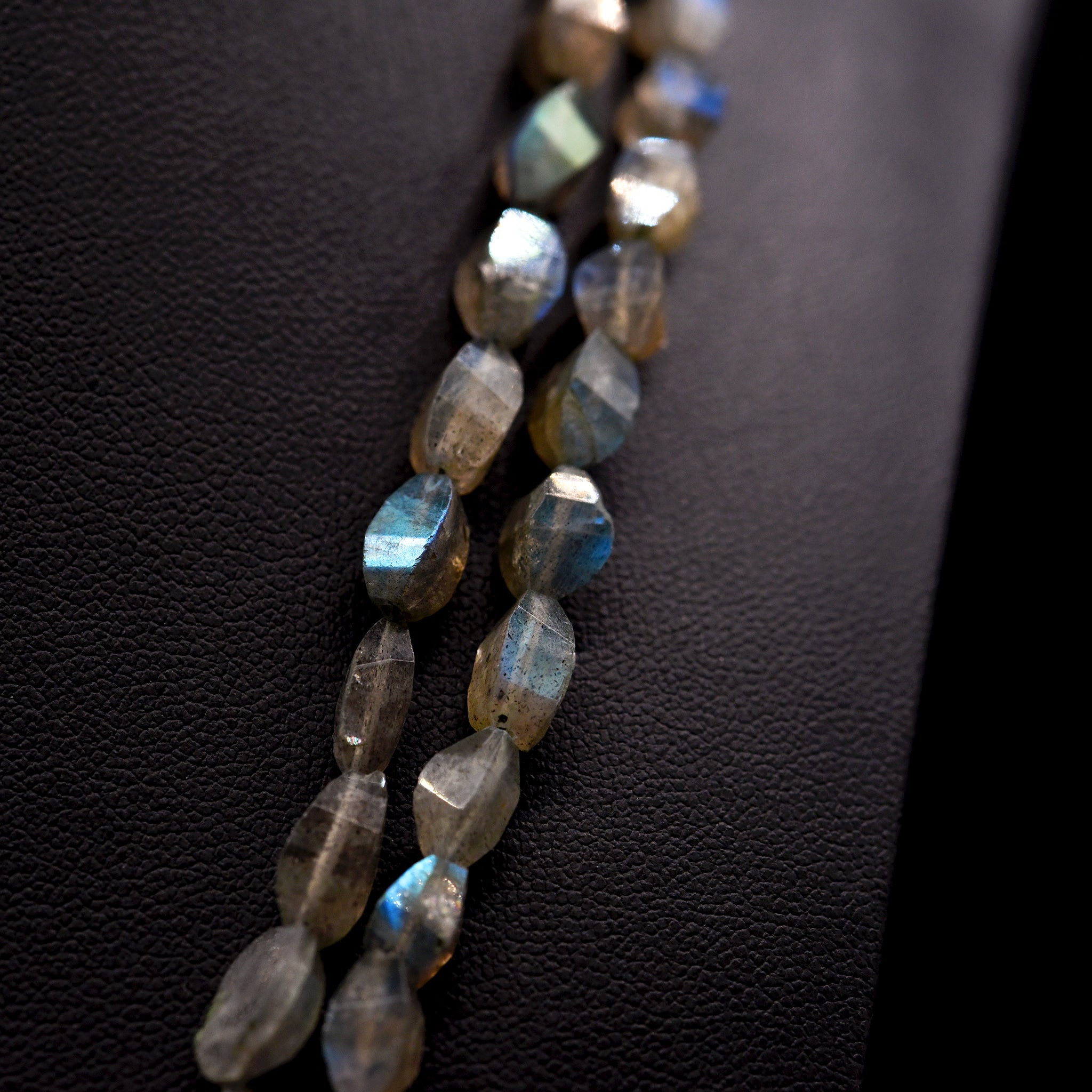 10x5 Nugget Mixed Grey Labradorite Bead Strings