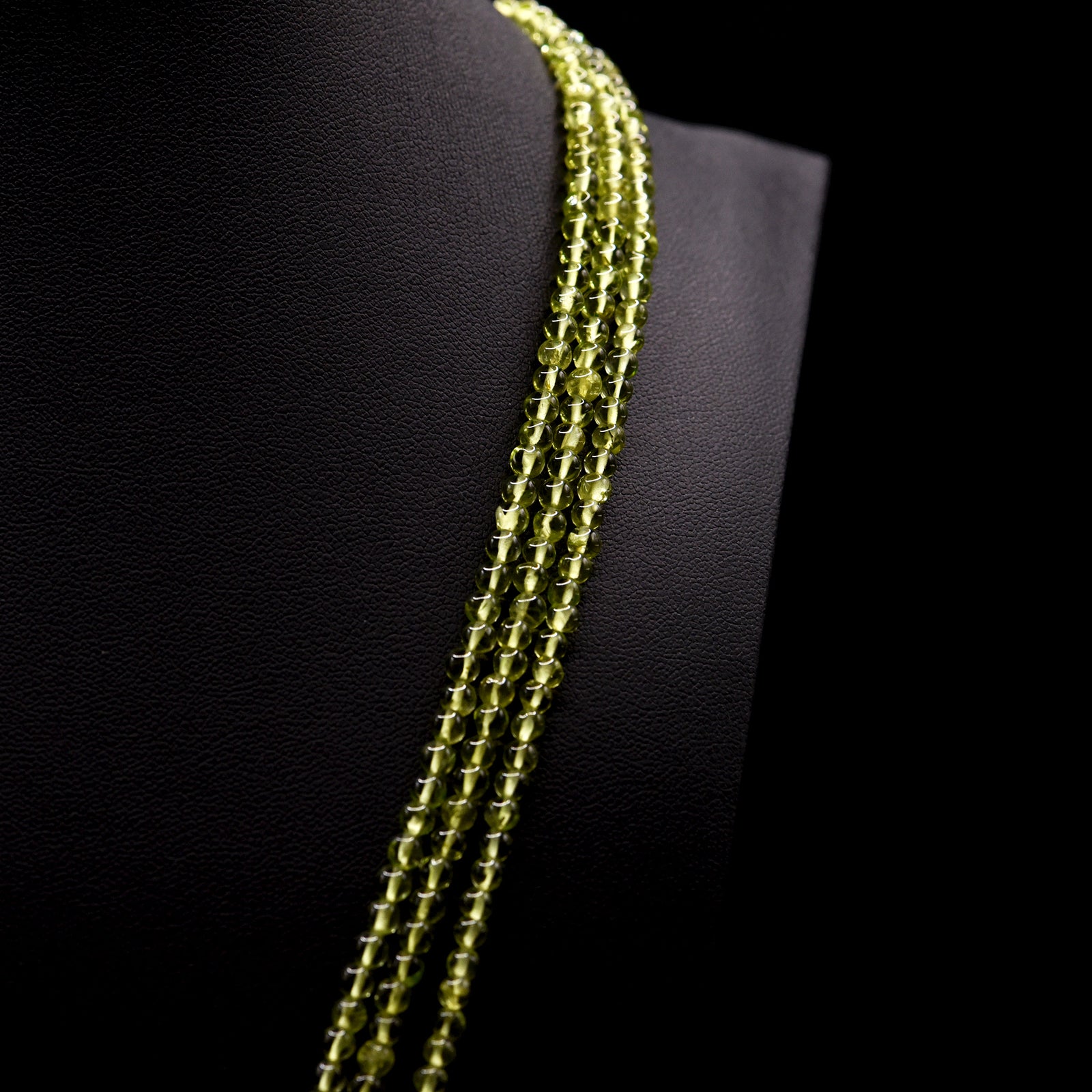 4mm Round Green Peridot Bead Strings