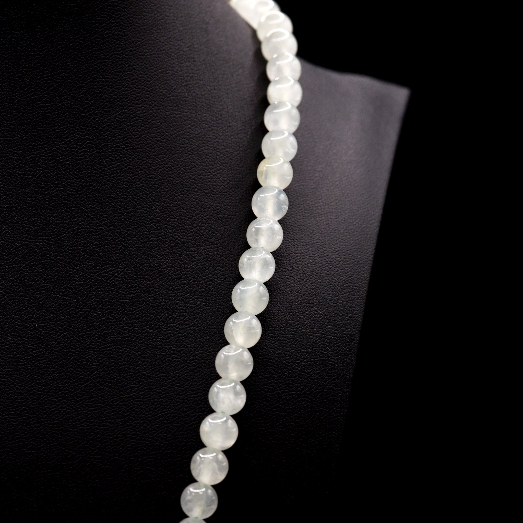 8.5mm Round White Prehnite Bead Strings