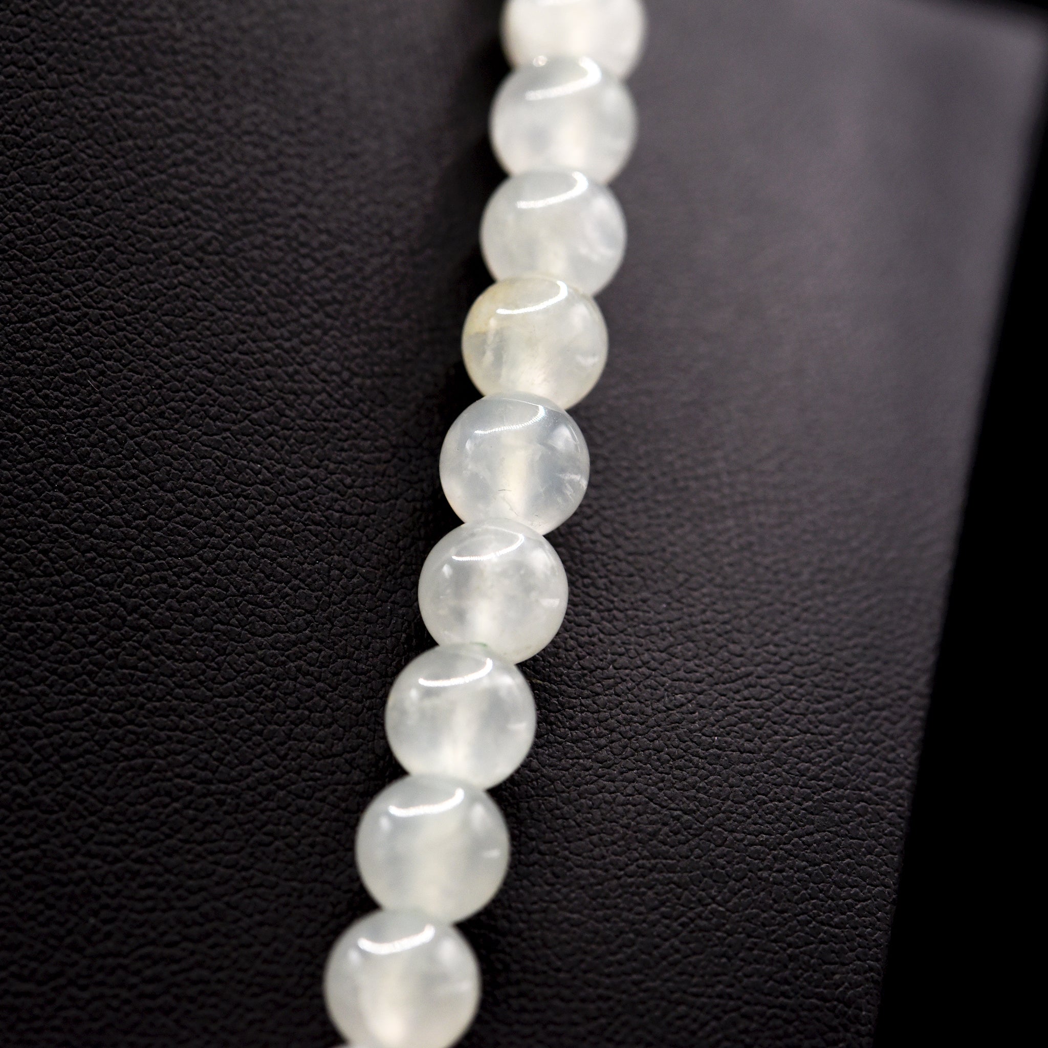 8.5mm Round White Prehnite Bead Strings