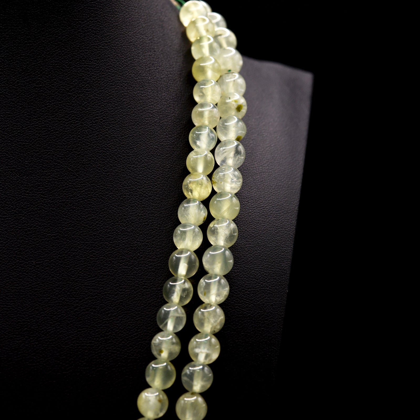 8.5mm Round Mixed Green Prehnite Bead Strings