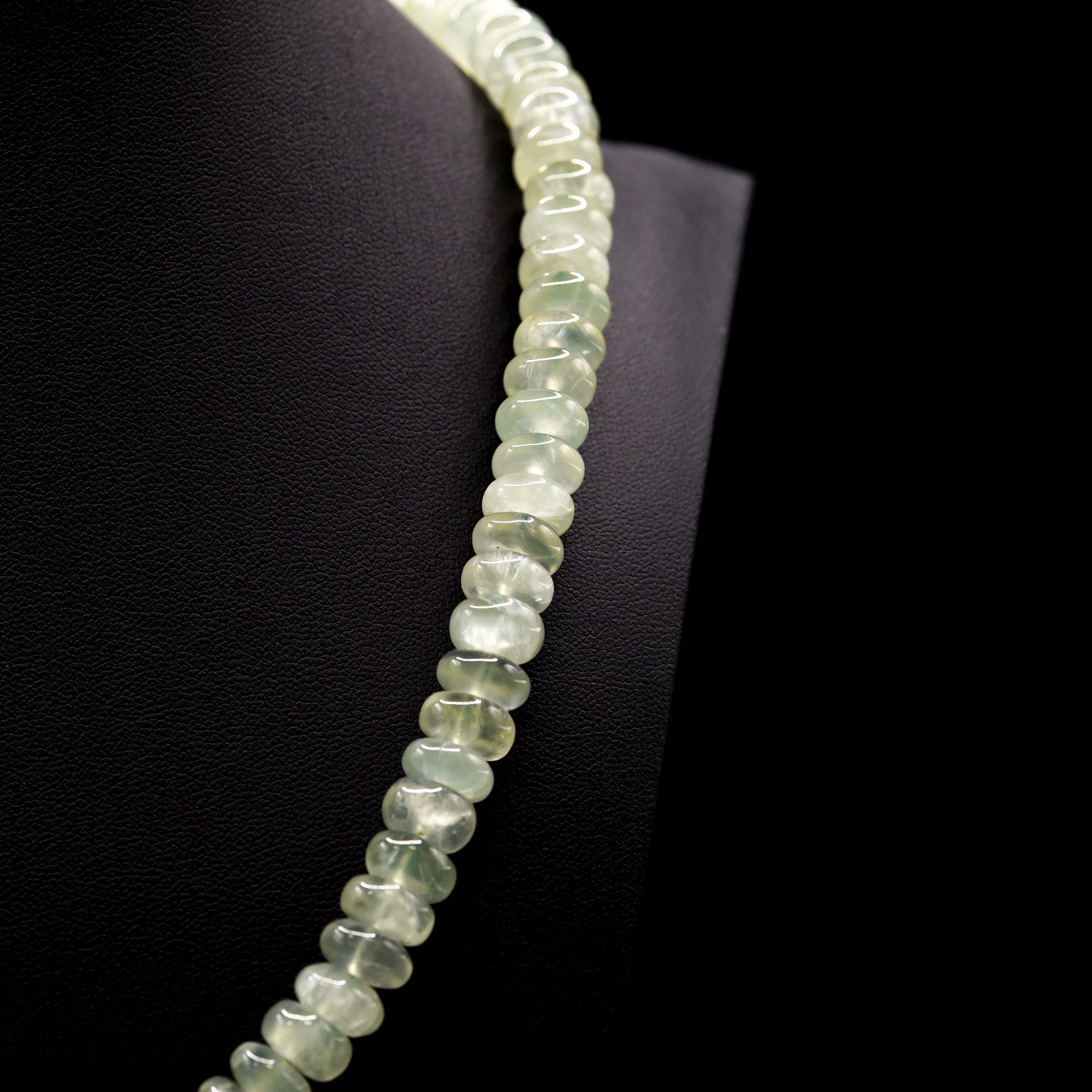 10mm Button Green Prehnite Bead Strings
