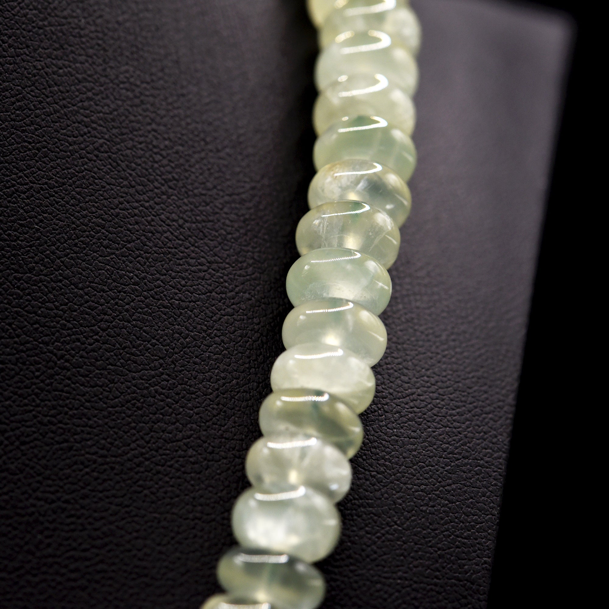 10mm Button Green Prehnite Bead Strings