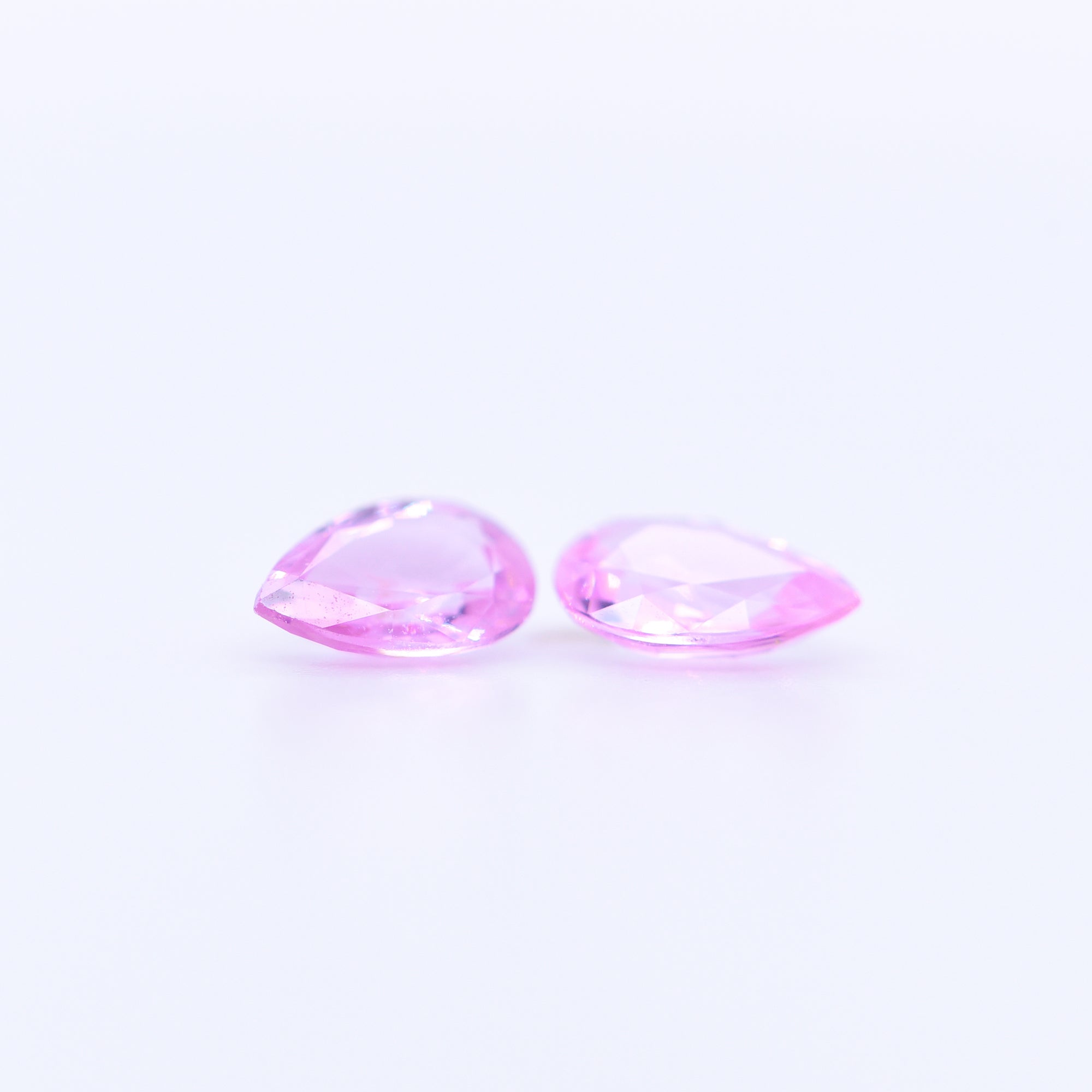 6x4 Pear Faceted Pink Sapphires