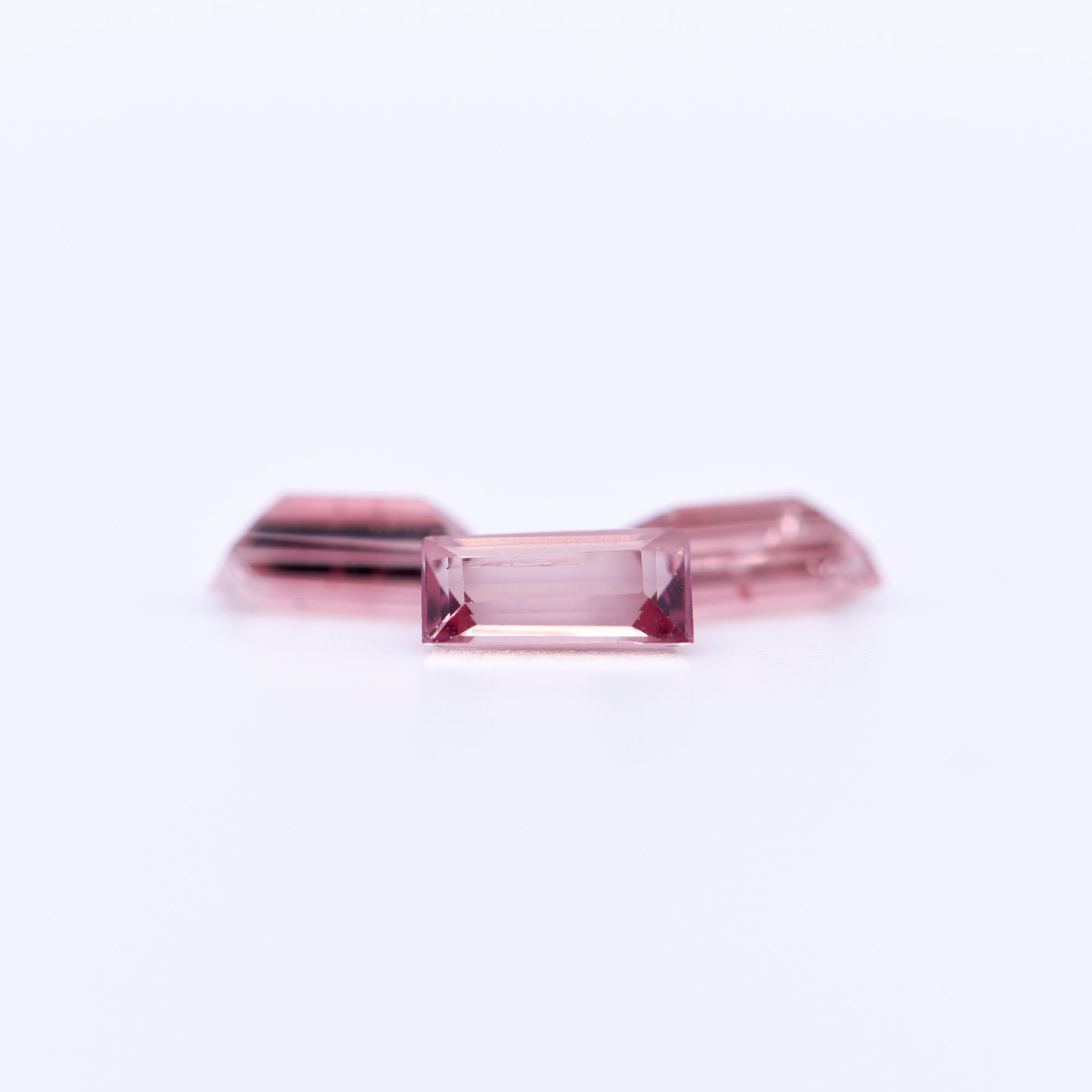 6x3 Baguette Step Cut Pink Sapphires