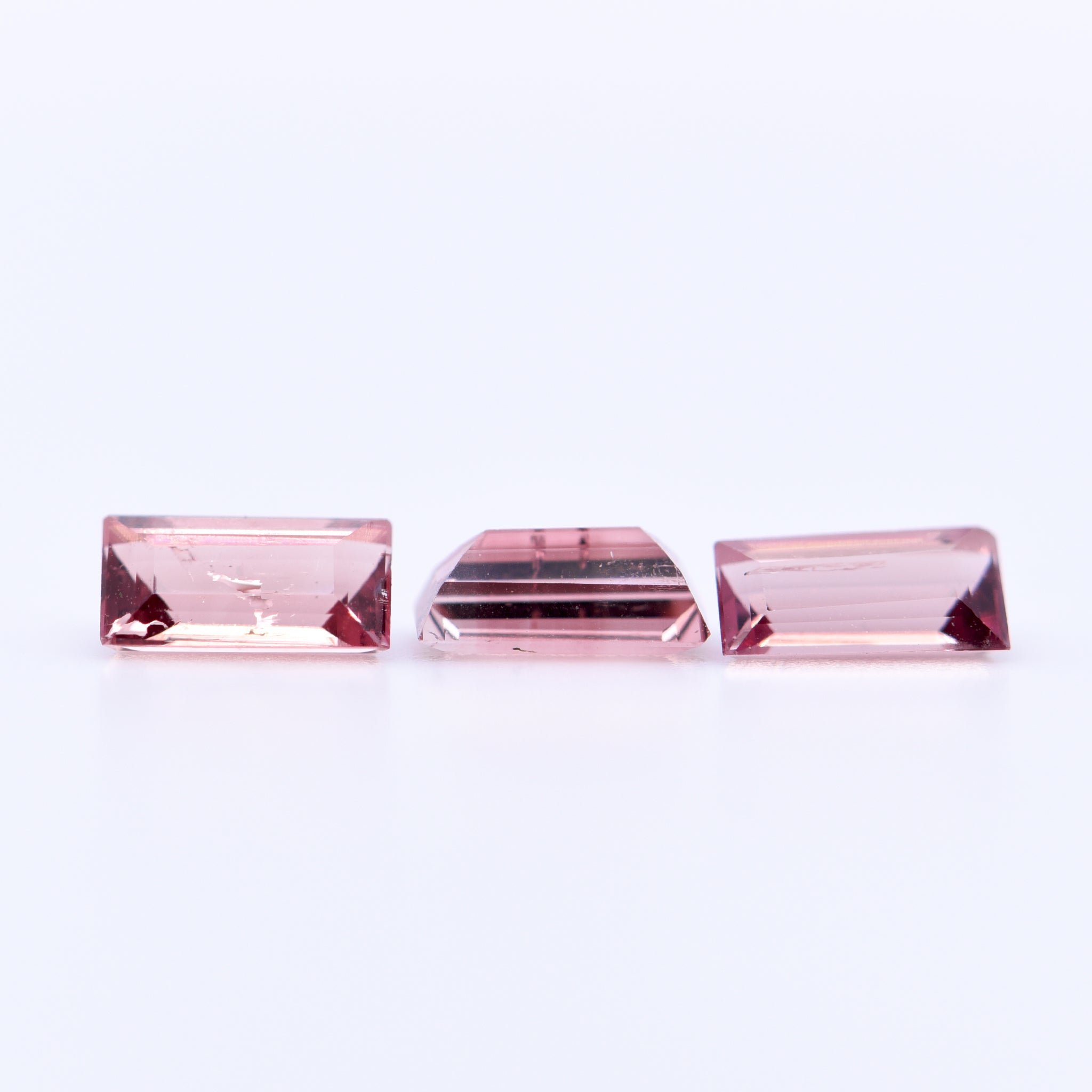 6x3 Baguette Step Cut Pink Sapphires