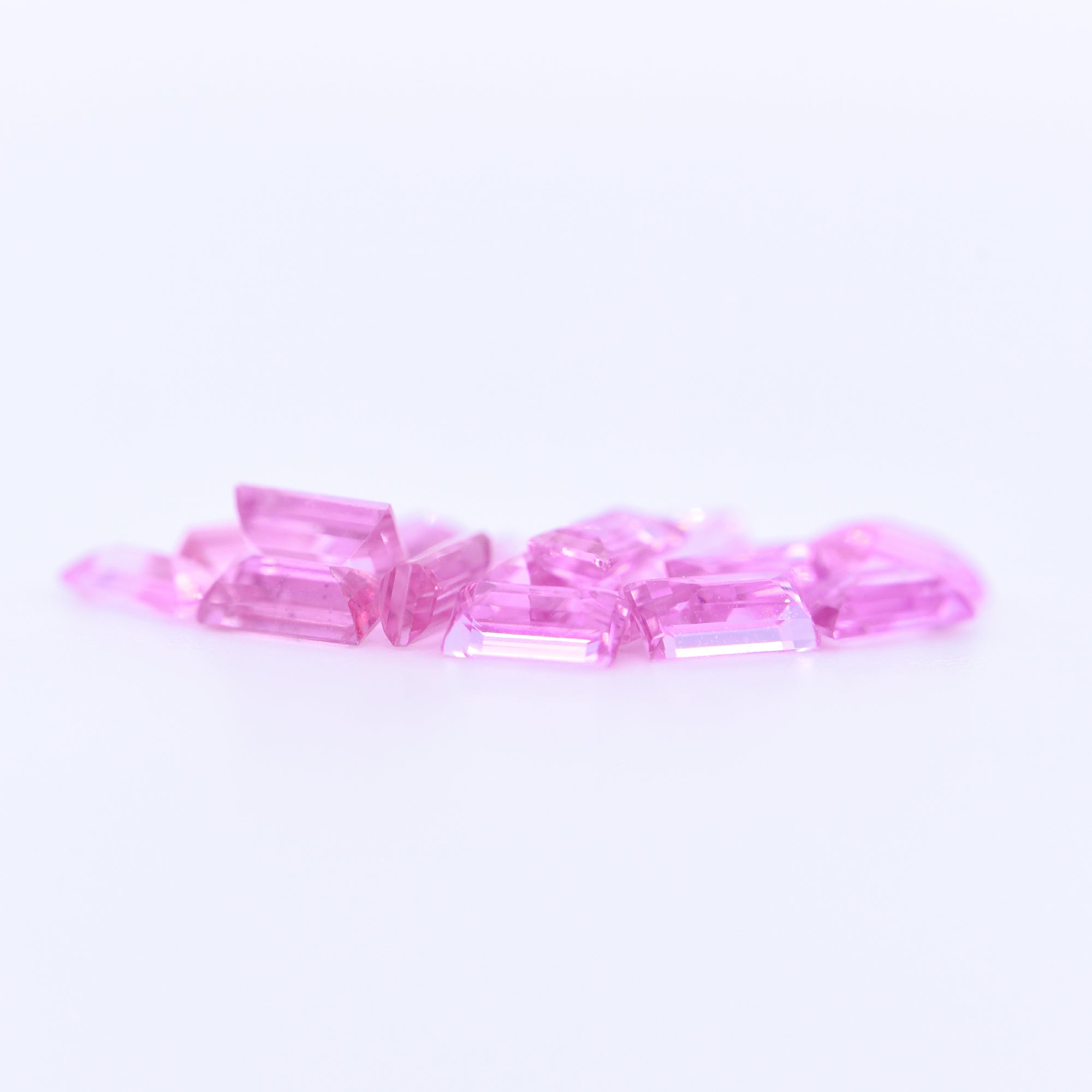 4x2 Baguette Step Cut Pink Sapphires