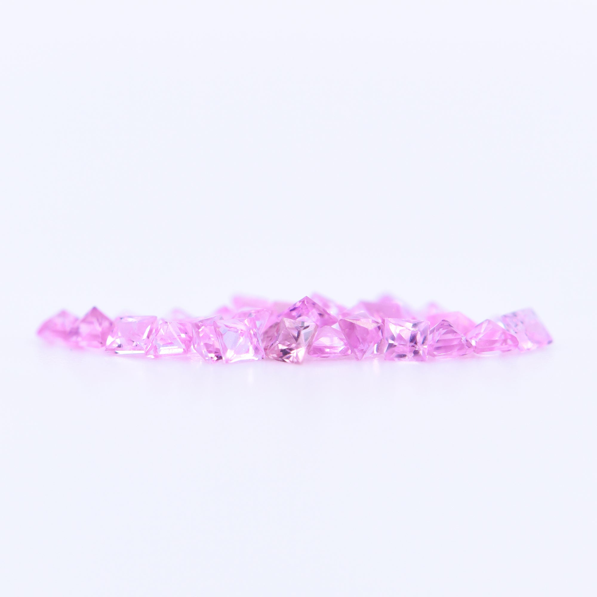 1.5x1.5 Square Princess Cut Pink Sapphires