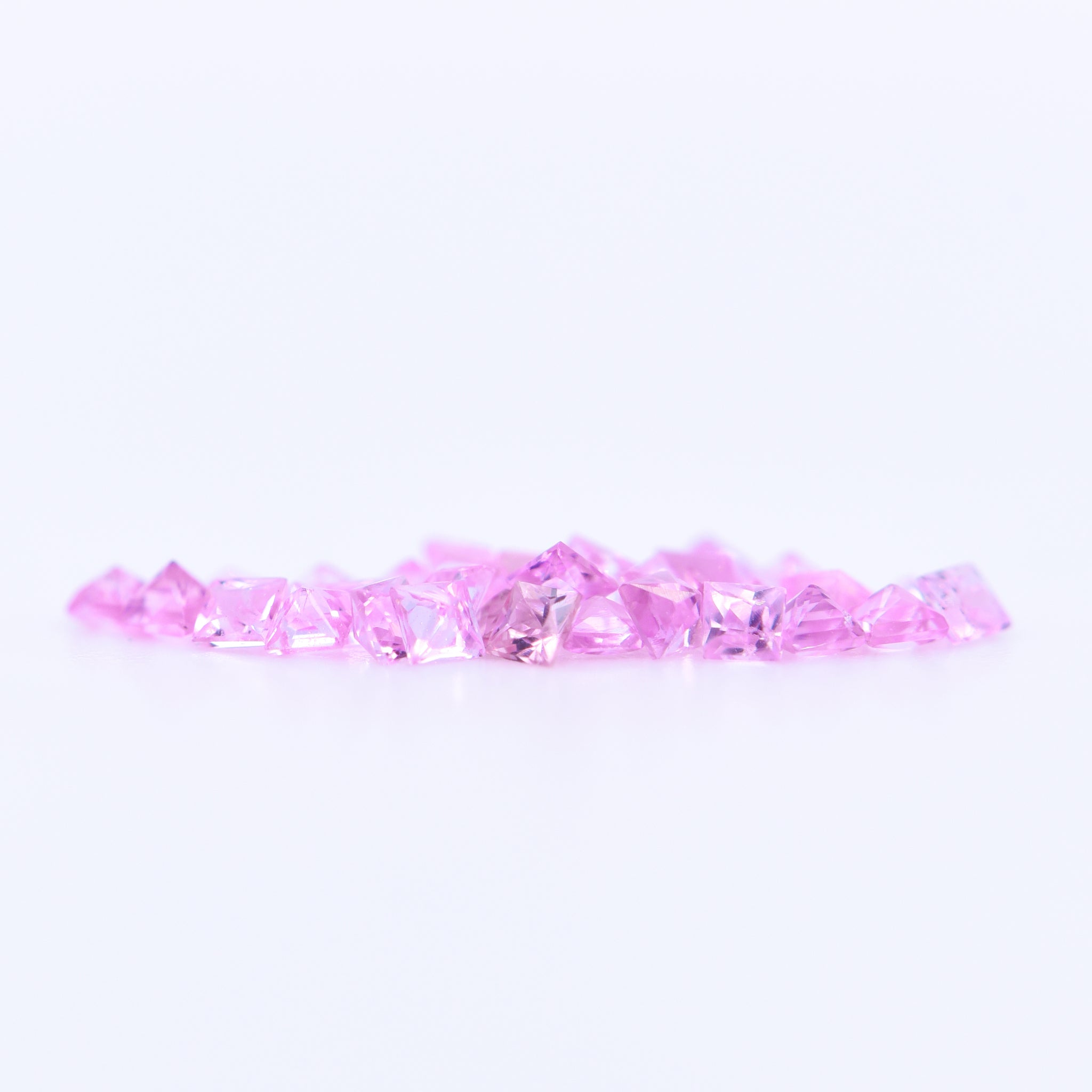 1.5x1.5 Square Princess Cut Pink Sapphires