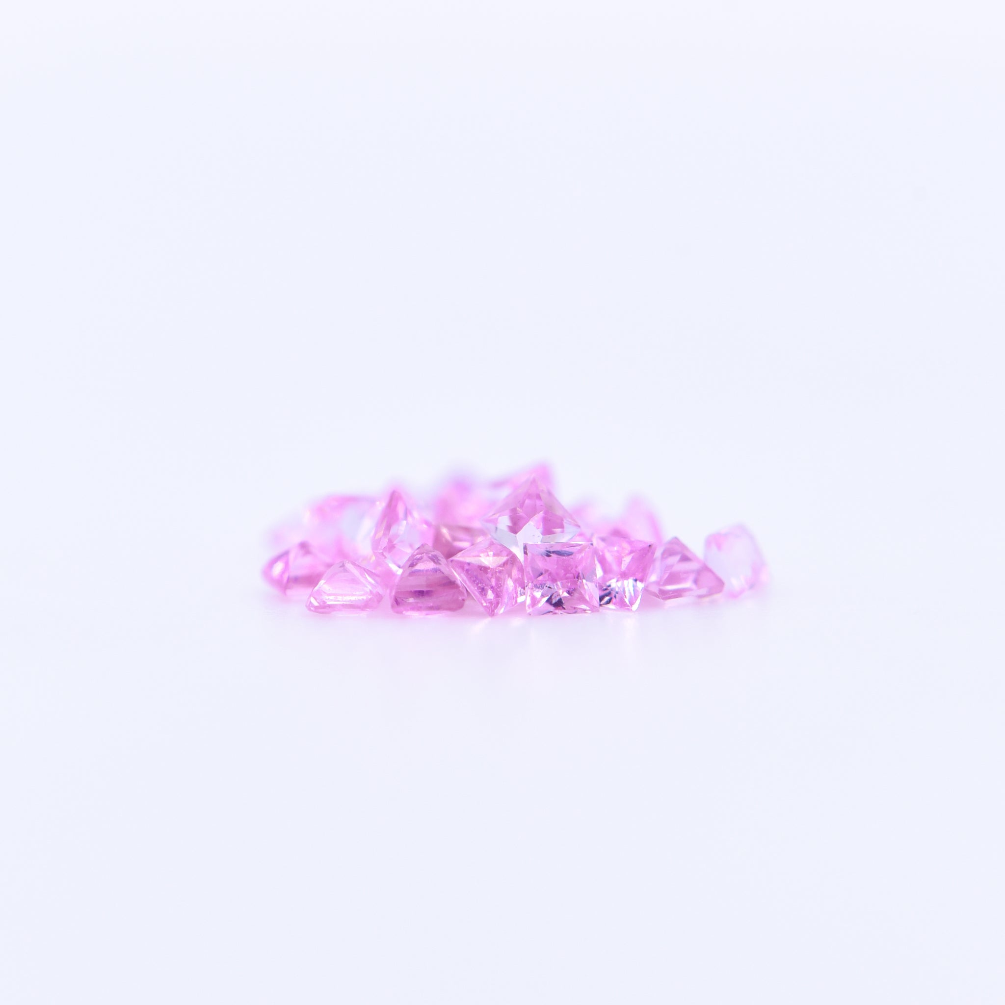 1.5x1.5 Square Princess Cut Pink Sapphires