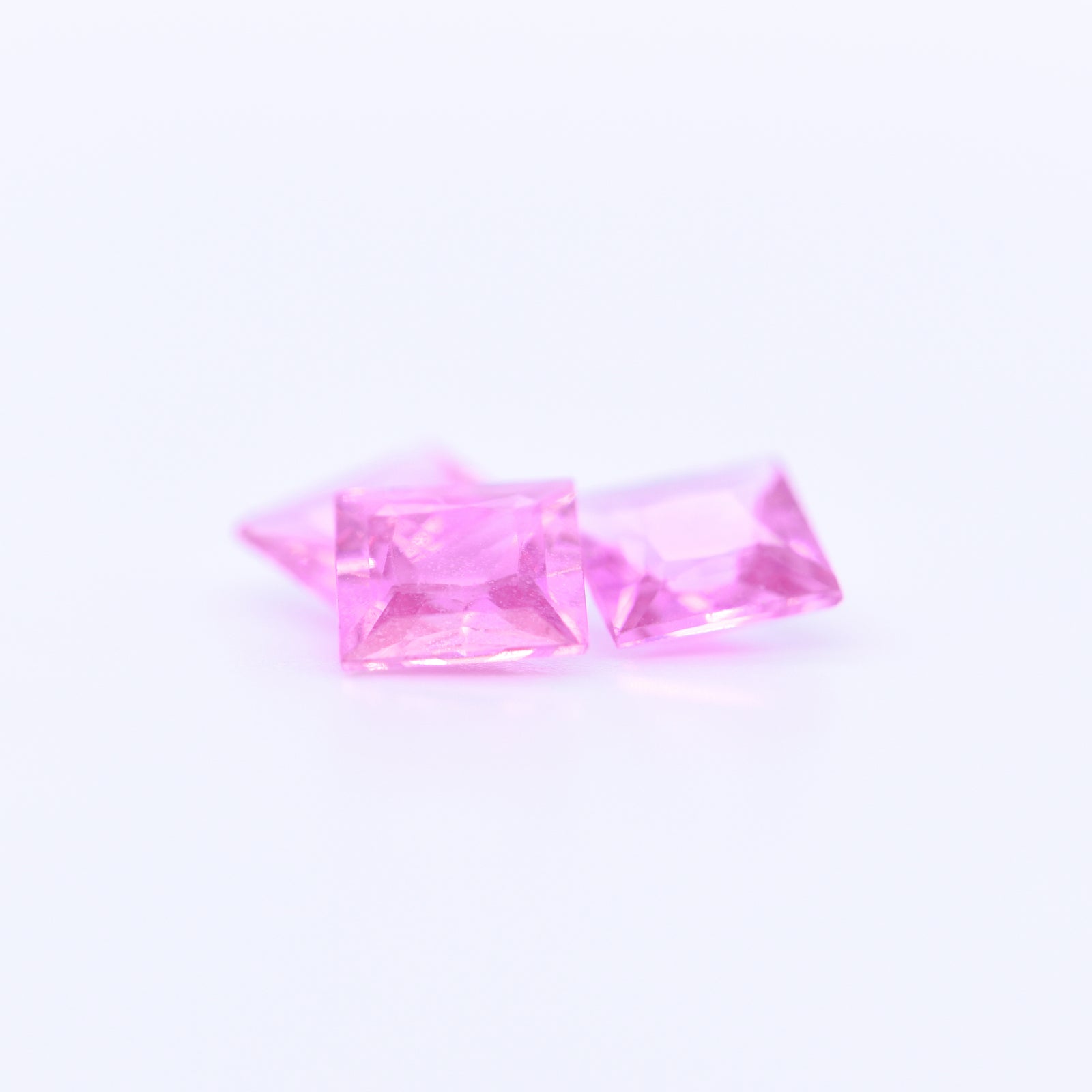 5x5 Square Princess Cut Pink Sapphires