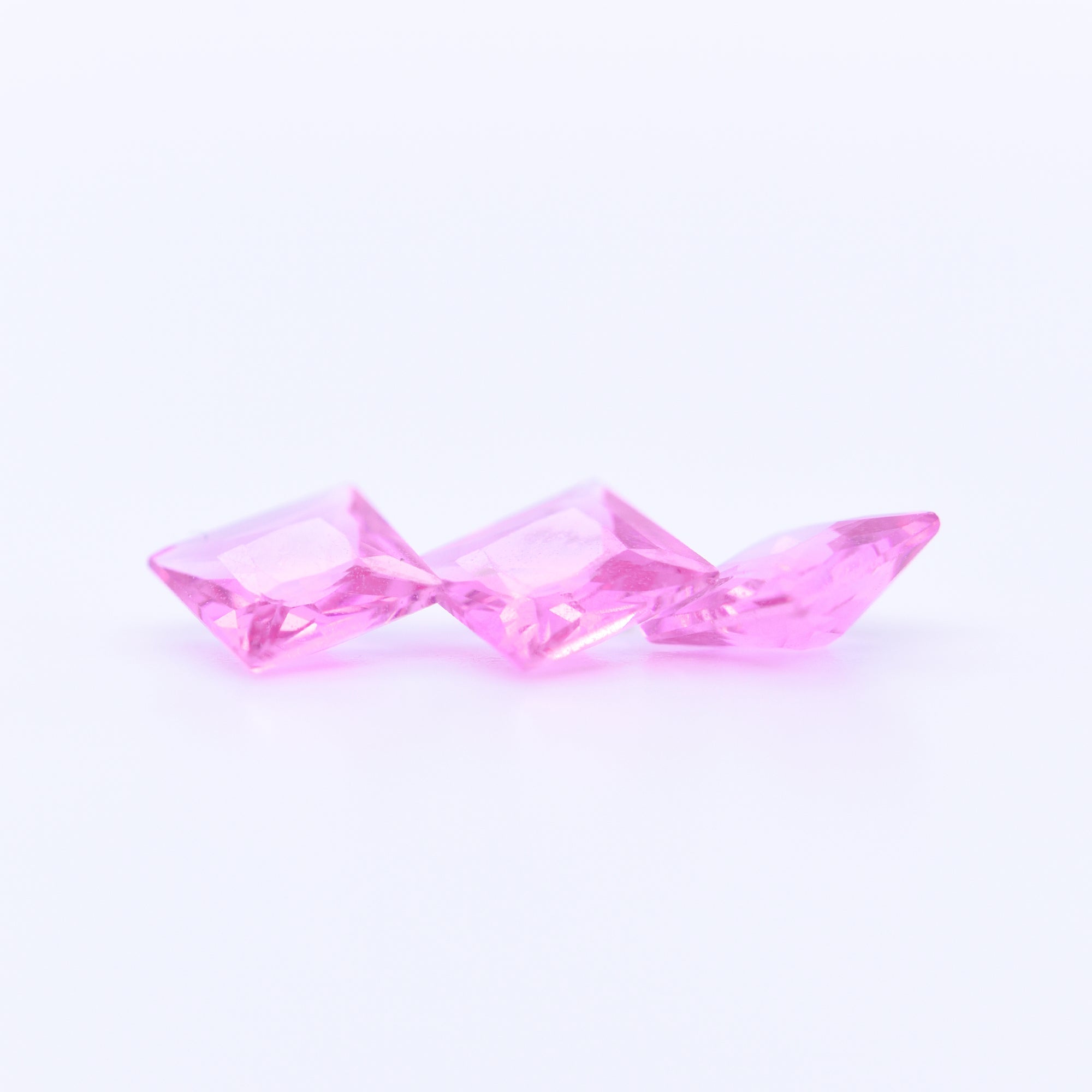 5x5 Square Princess Cut Pink Sapphires