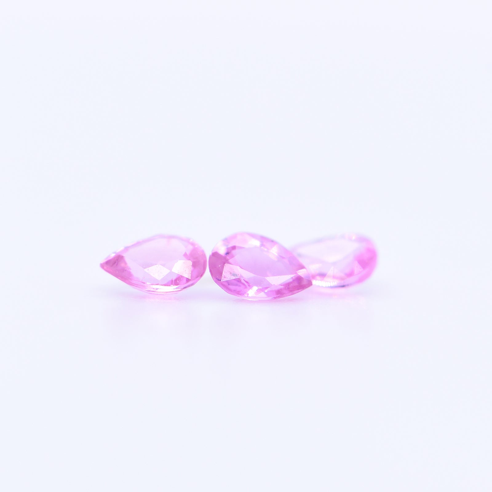 4x3 Pear Faceted Pink Sapphires