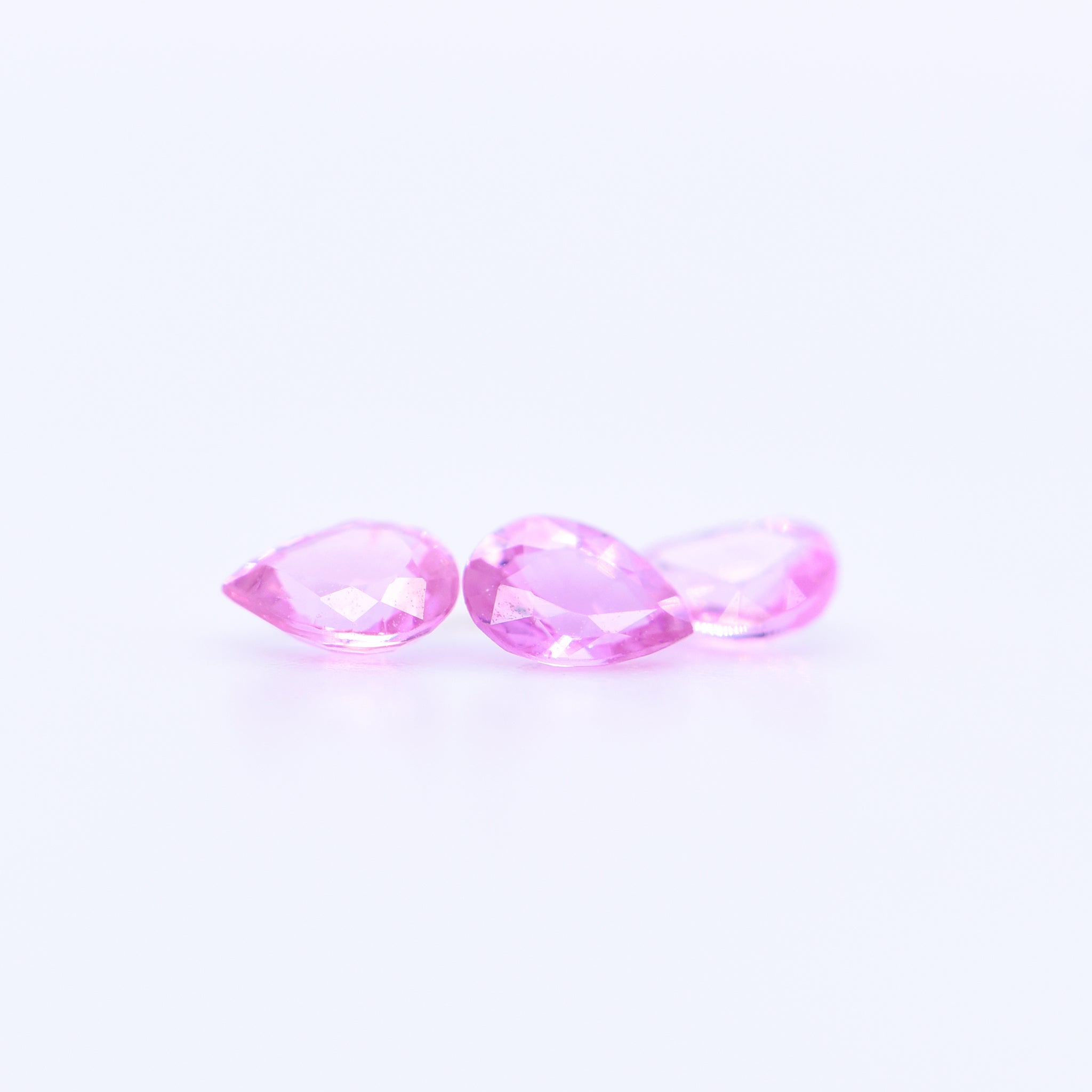 4x3 Pear Faceted Pink Sapphires