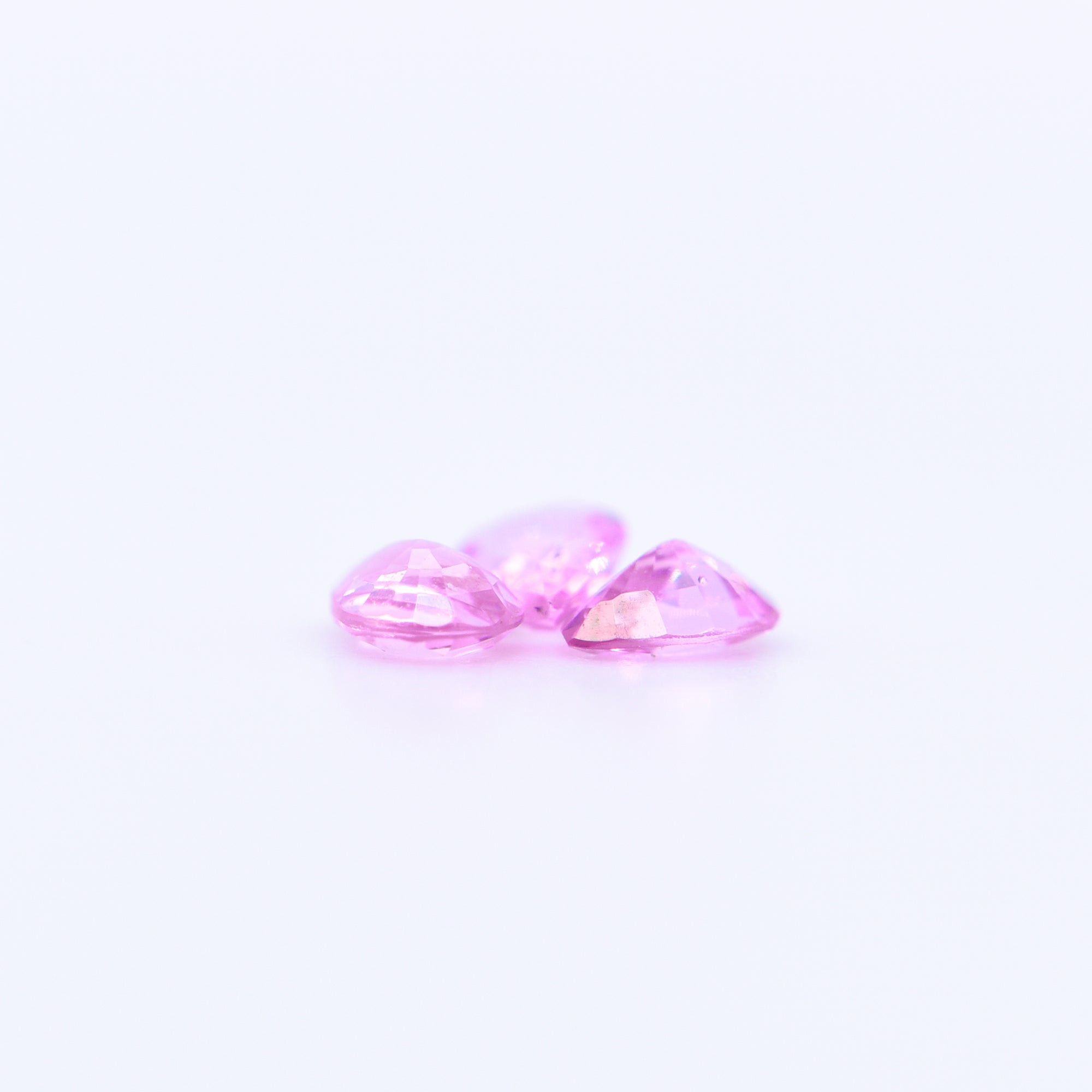 4x3 Pear Faceted Pink Sapphires