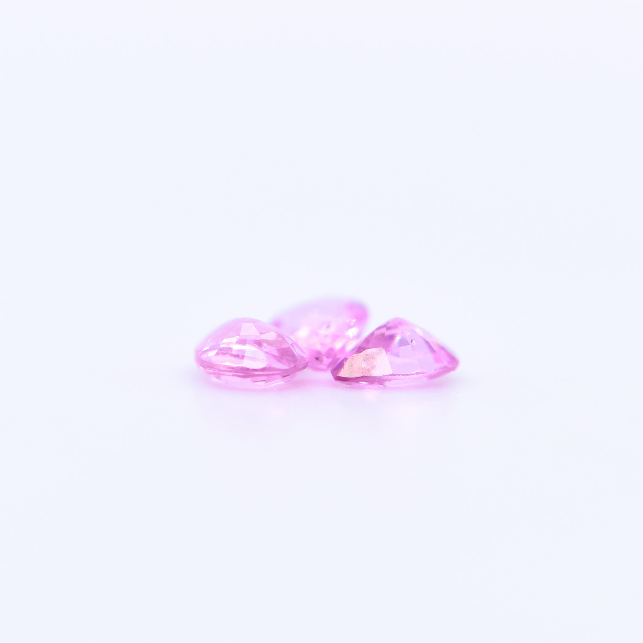 4x3 Pear Faceted Pink Sapphires