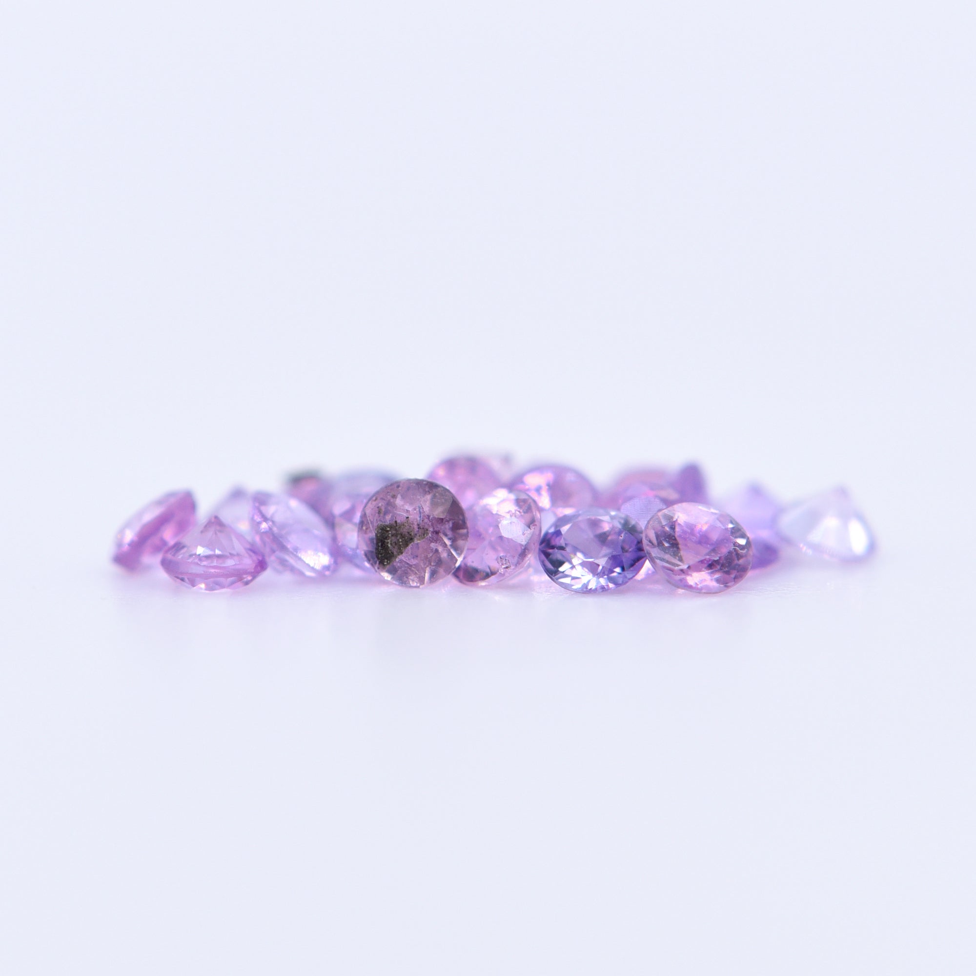 2mm Round Faceted Purple Sapphires