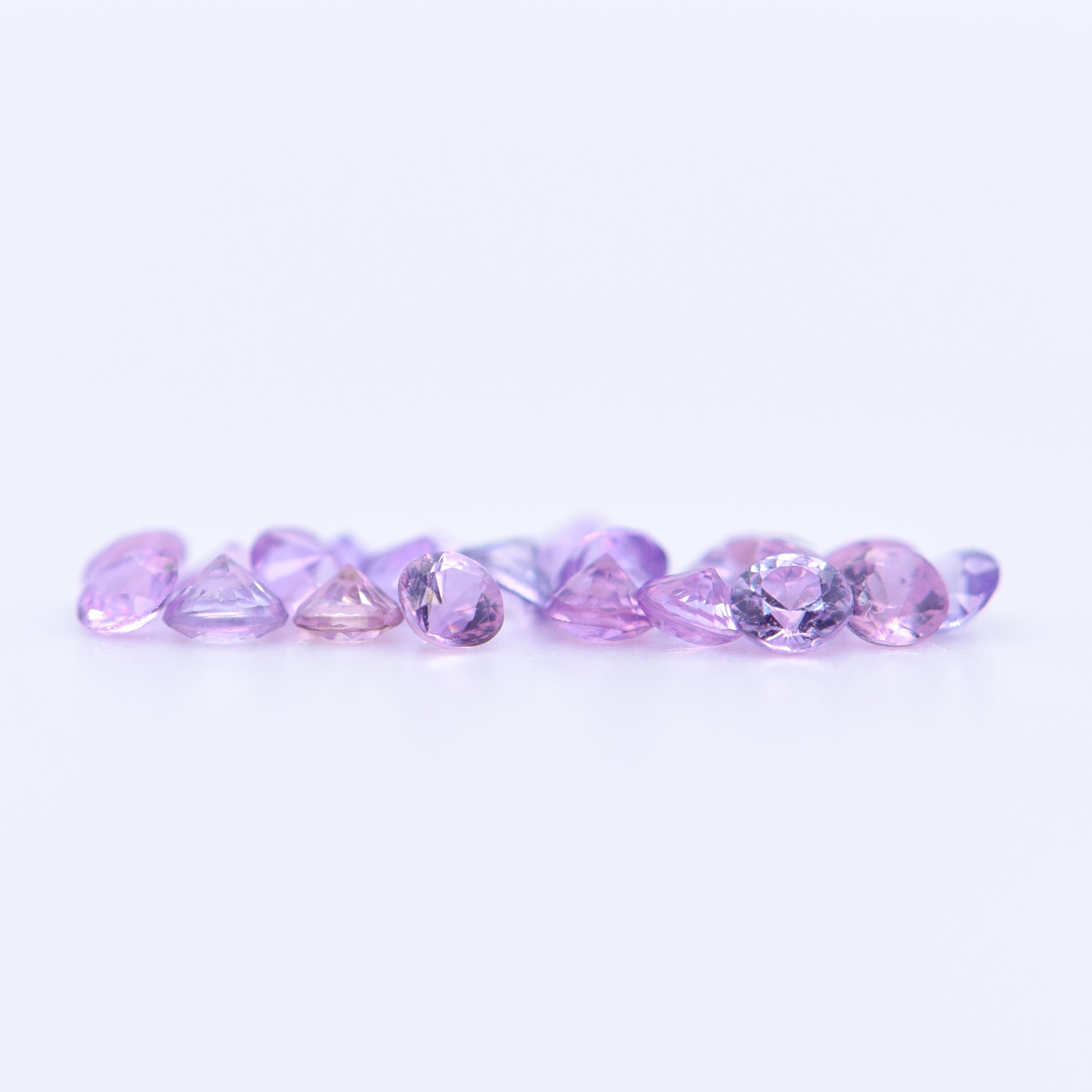 2mm Round Faceted Purple Sapphires