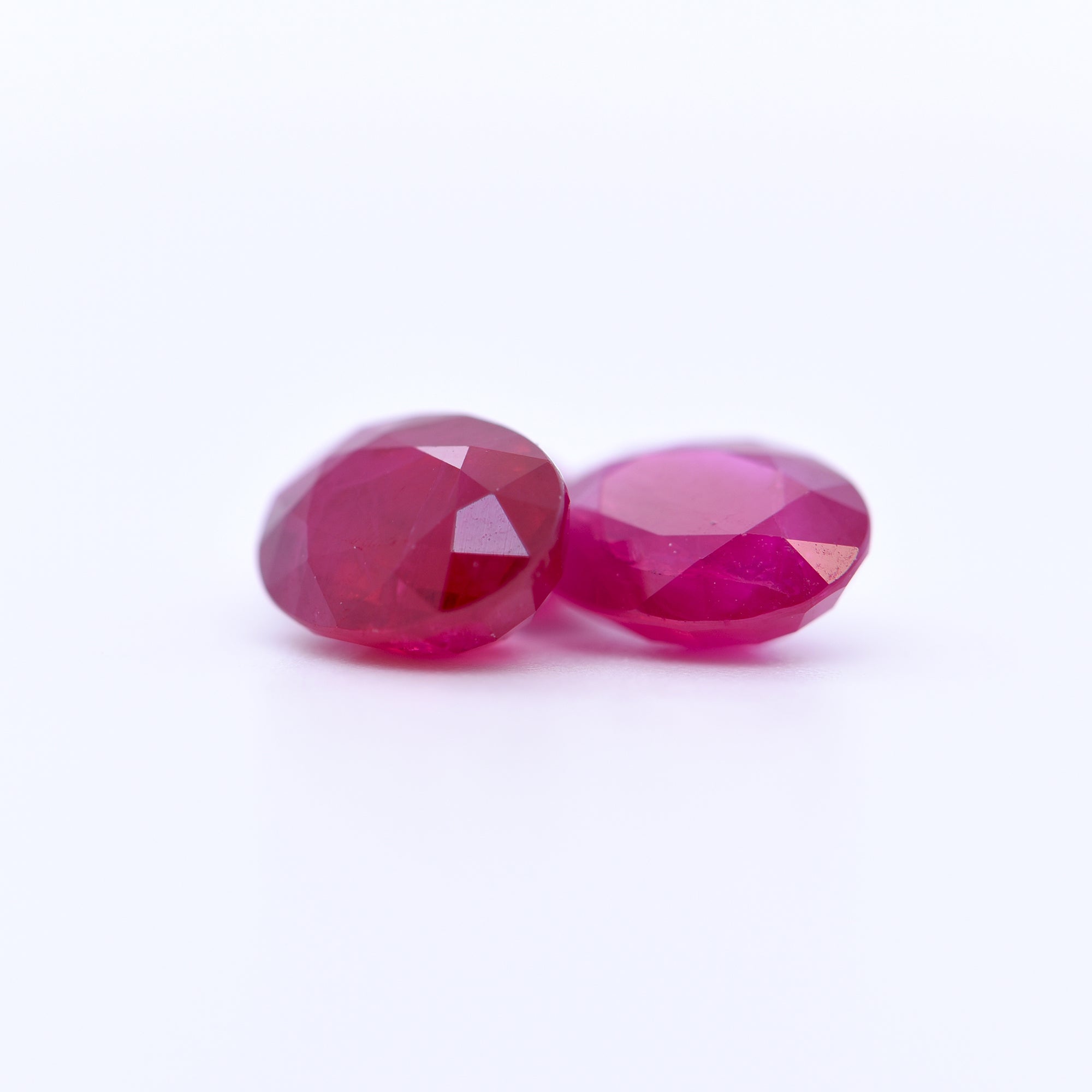 8x6 Oval Faceted Red Rubies