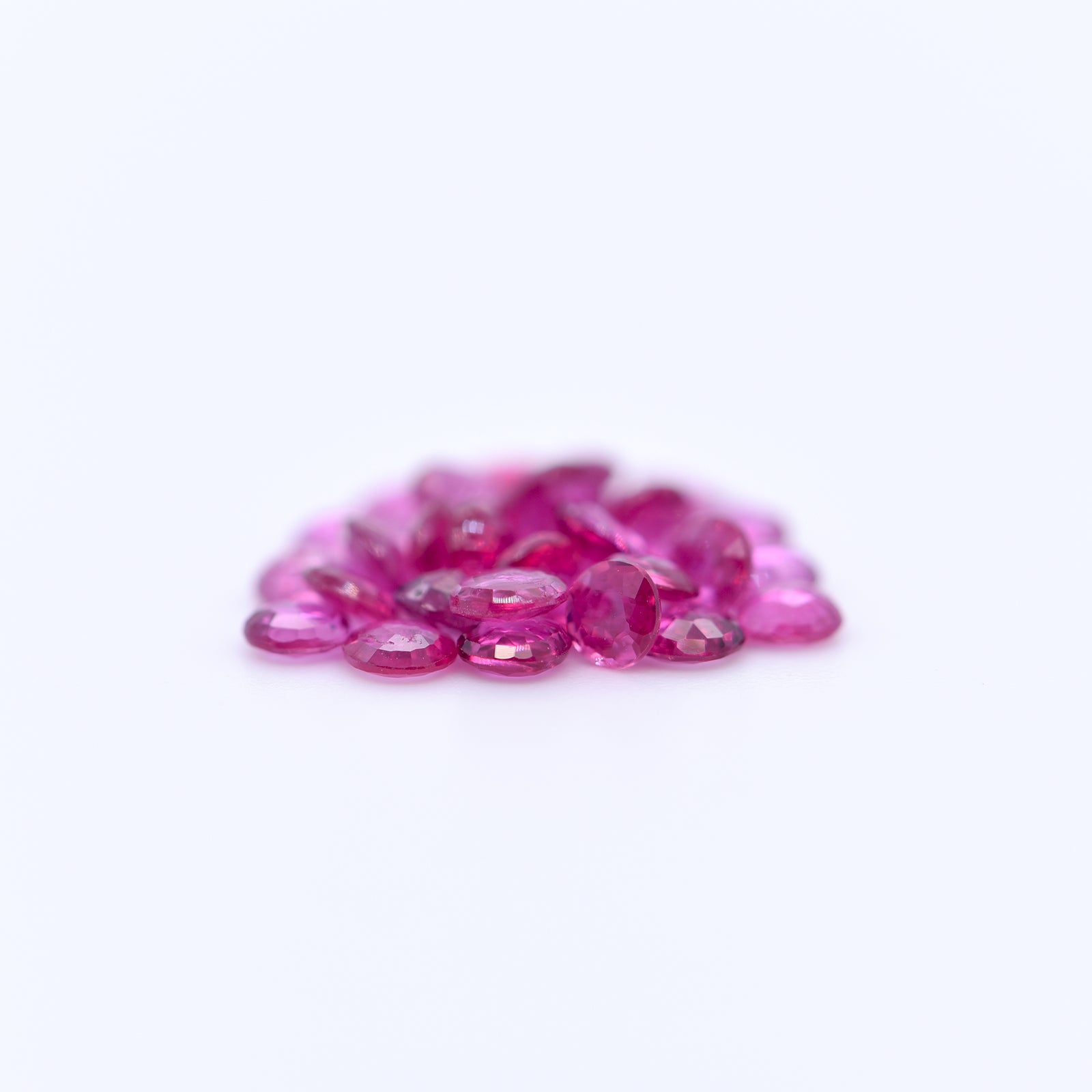 2.75mm Round Faceted Pink Rubies