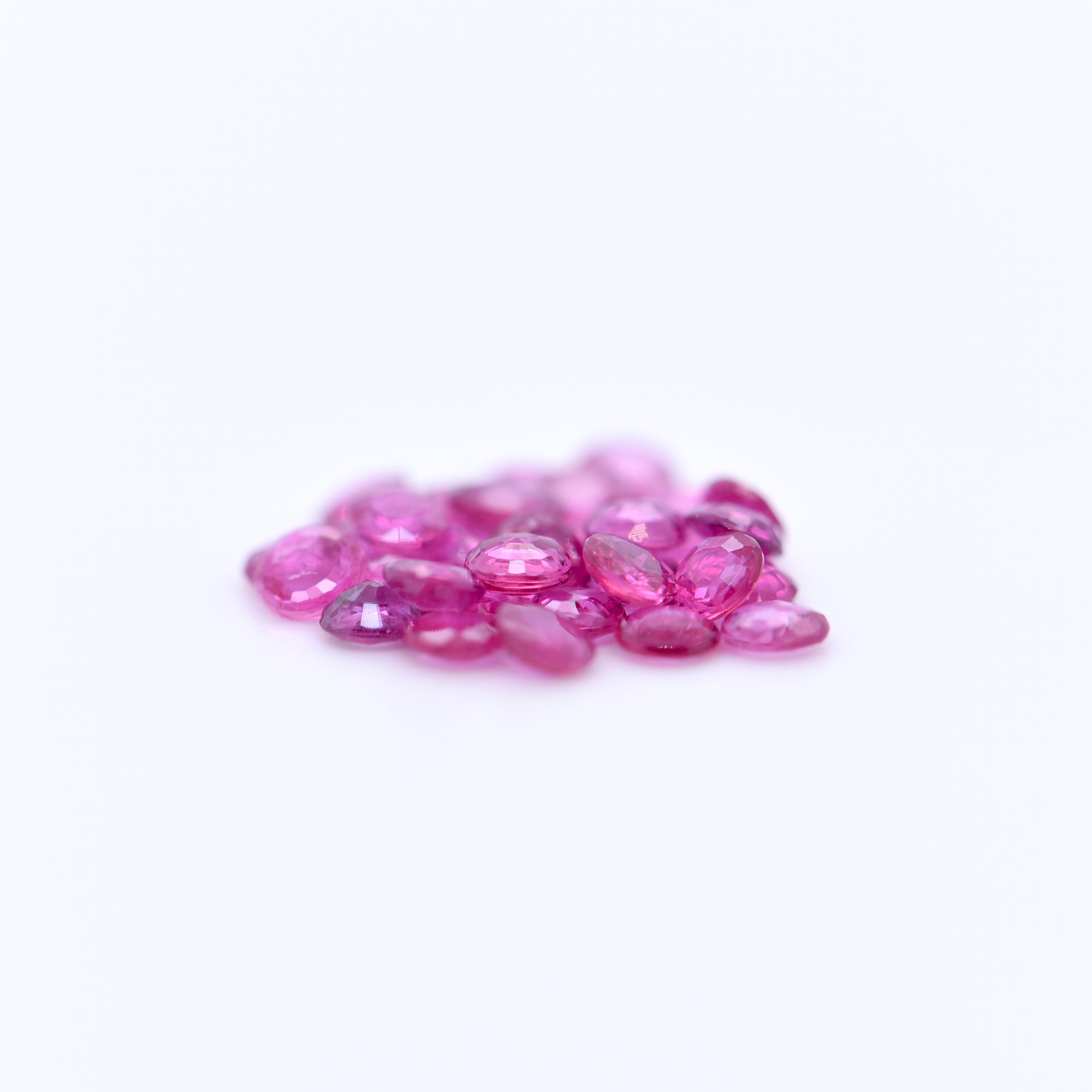 2.75mm Round Faceted Pink Rubies