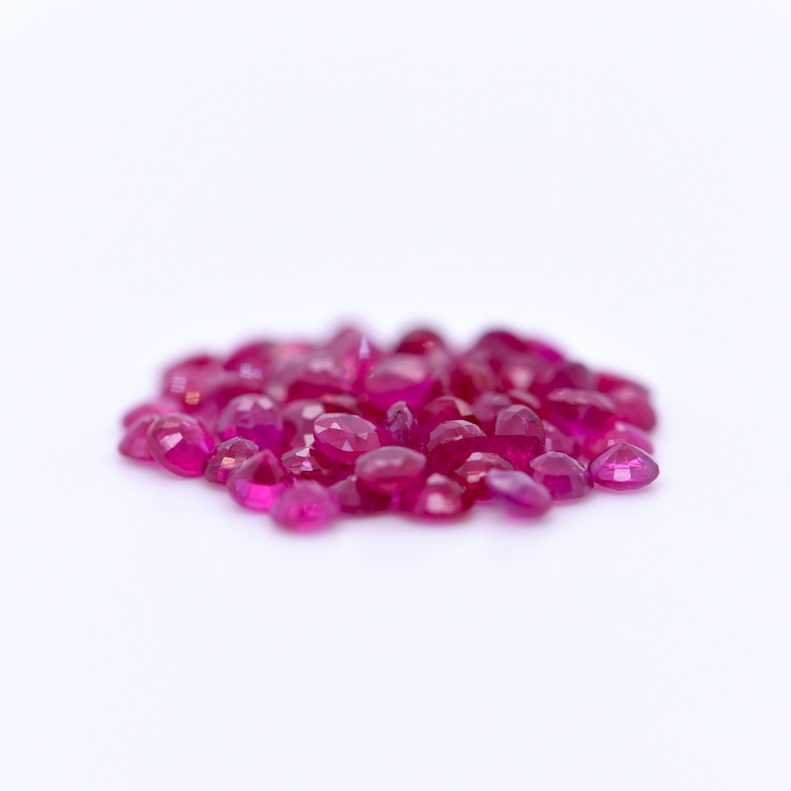 2.75mm Round Faceted Pink Rubies