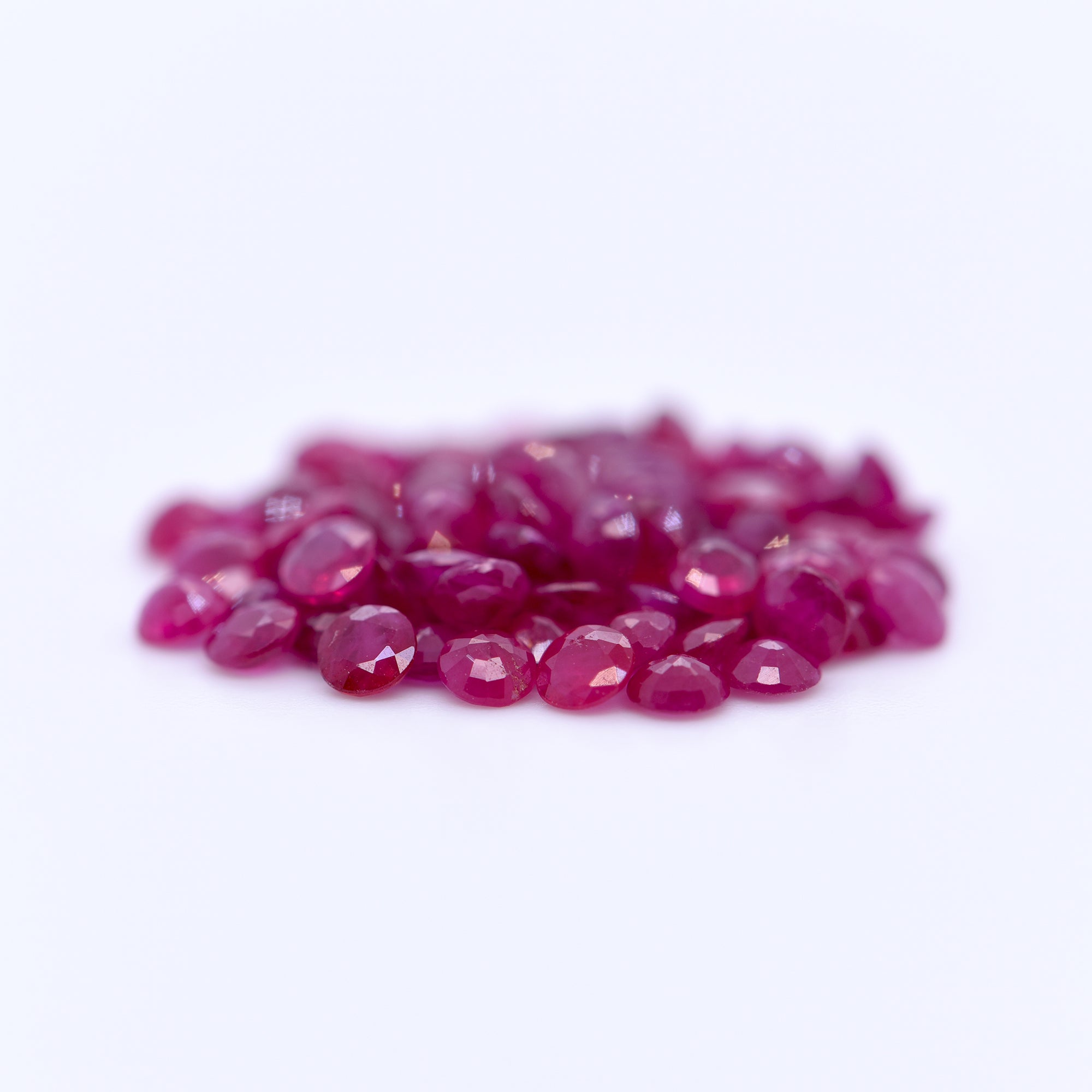 2.75mm Round Faceted Red Rubies