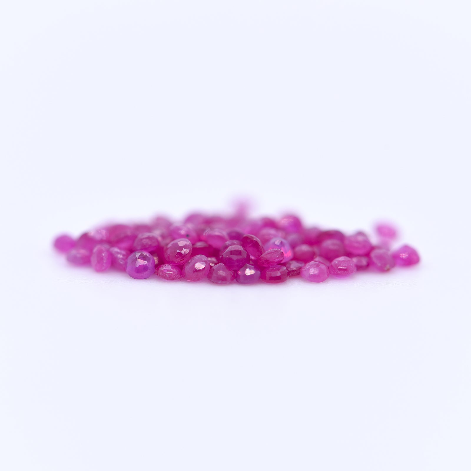 1.5mm Round Faceted Pink Rubies