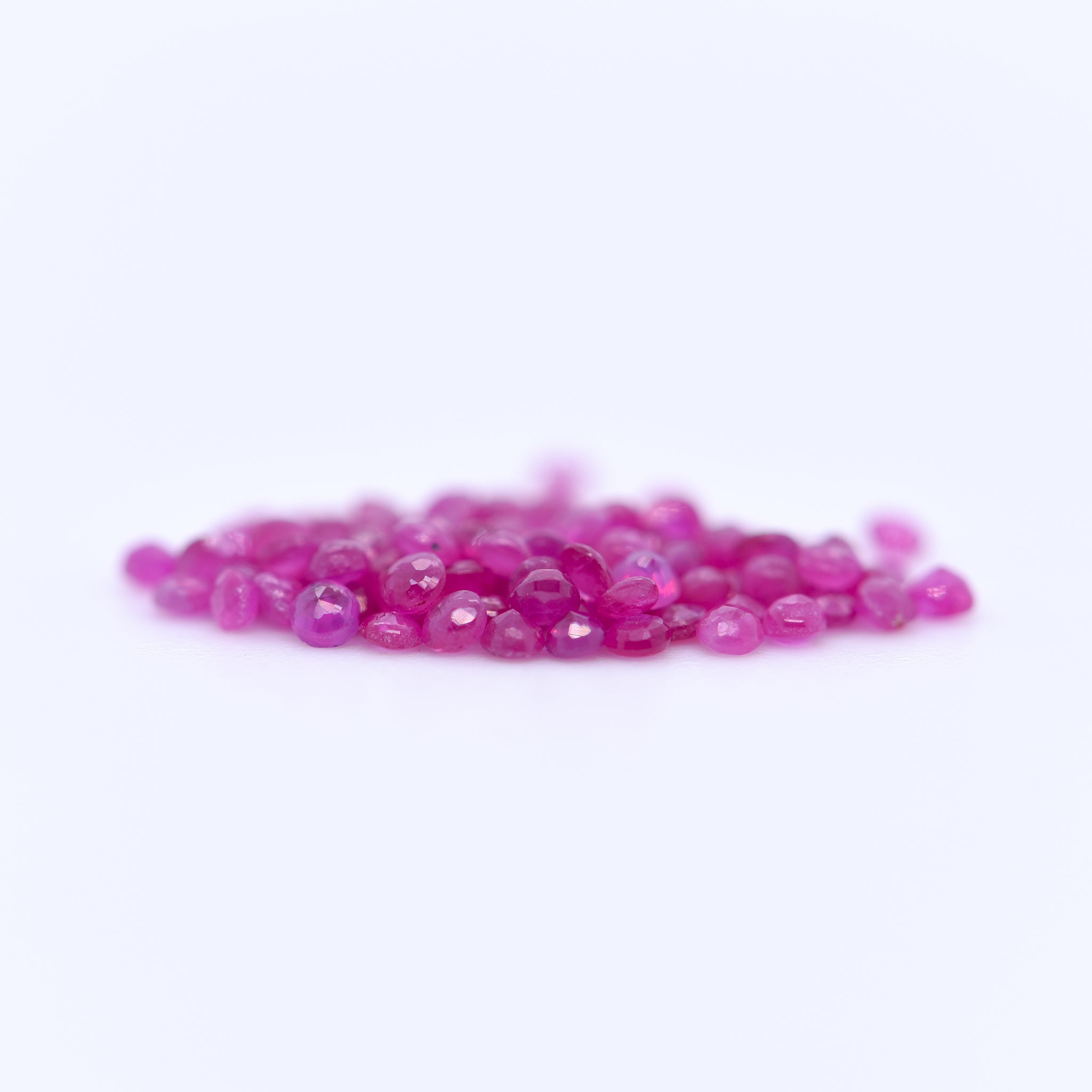 1.5mm Round Faceted Pink Rubies