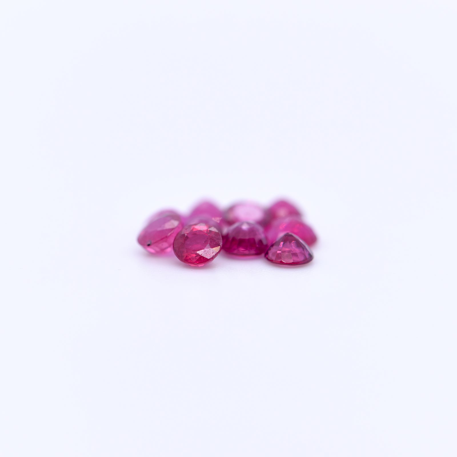 3.25mm Round Faceted Purple Rubies