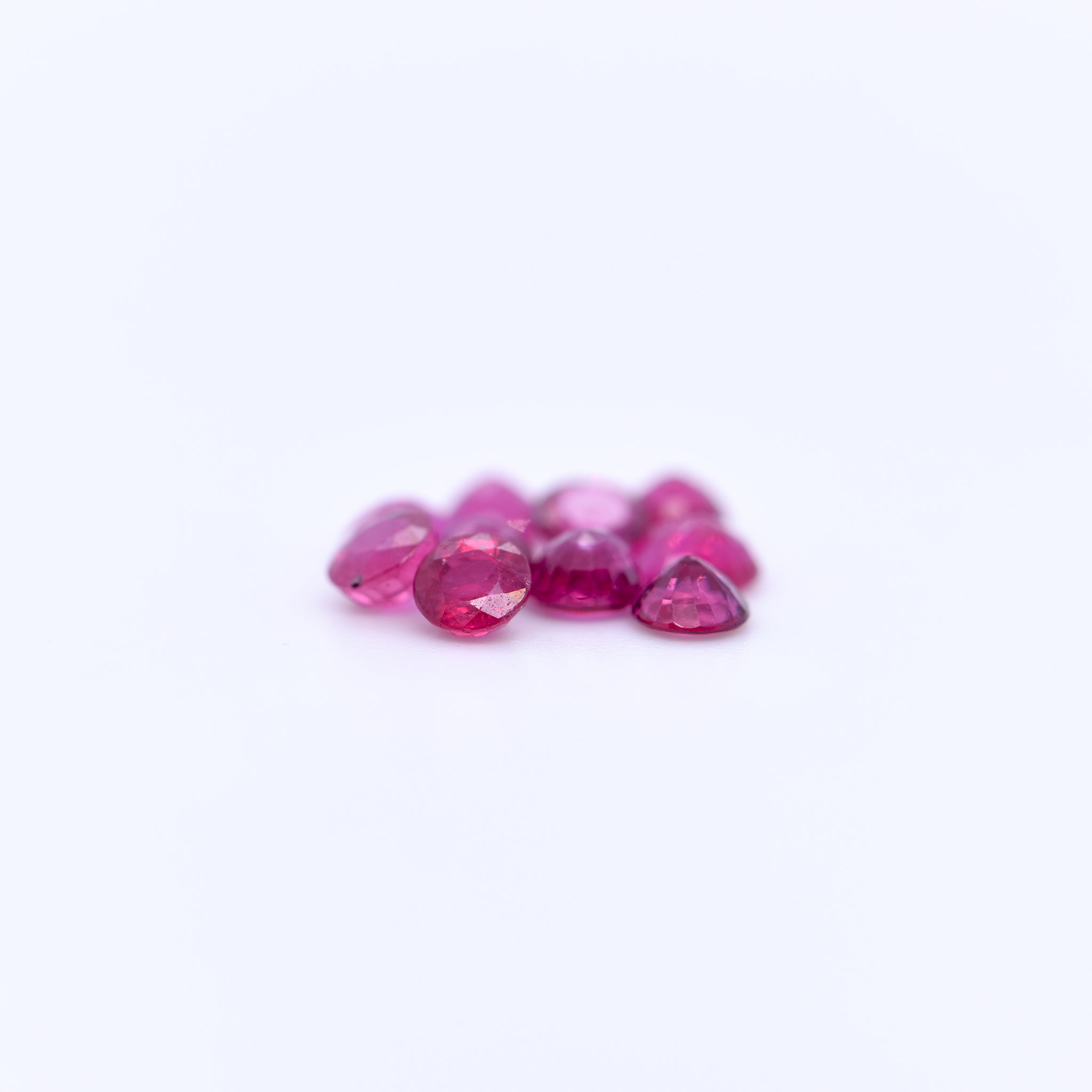 3.25mm Round Faceted Purple Rubies