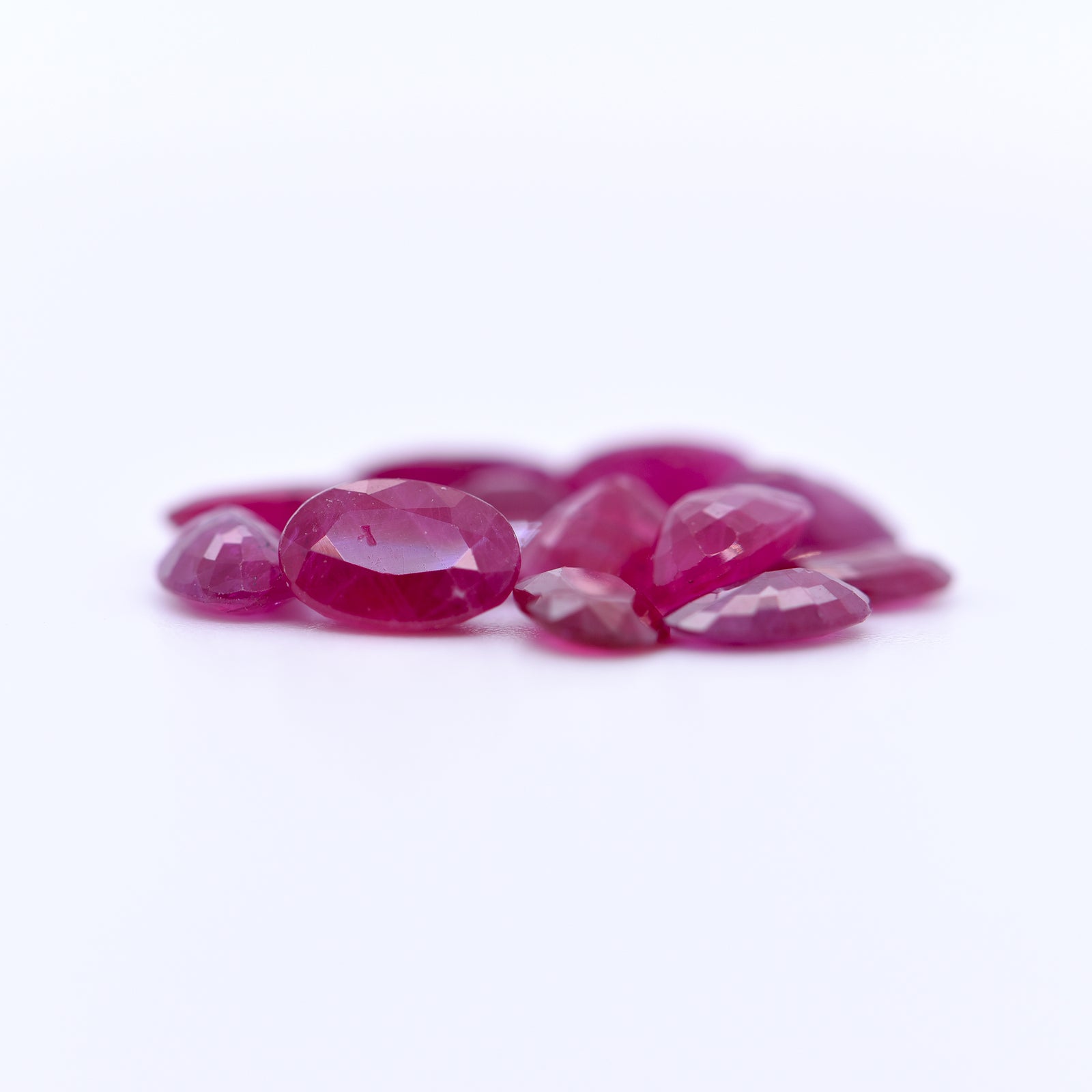 6x4 Oval Faceted Red Rubies