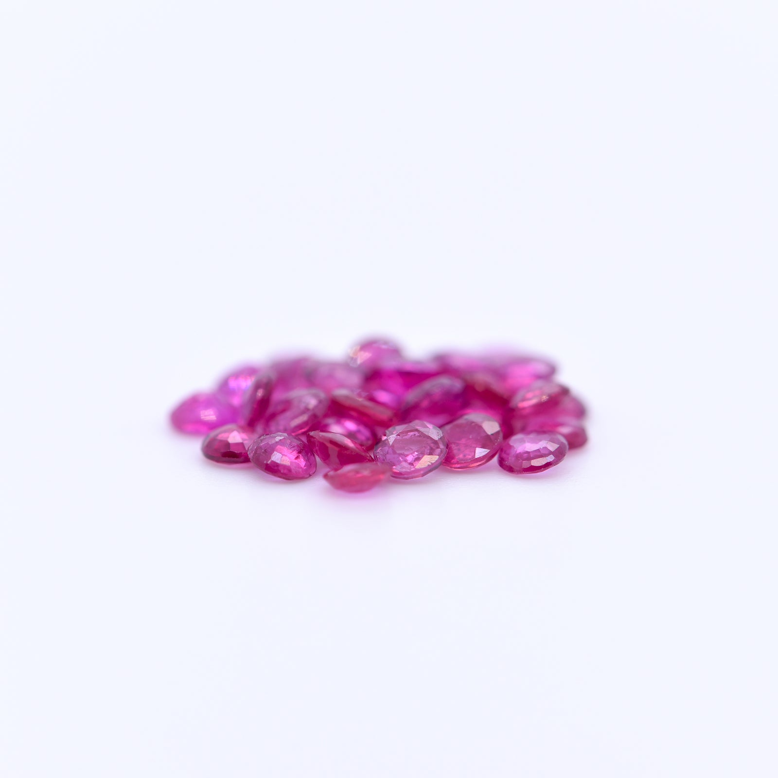 2.75mm Round Faceted Pink Rubies