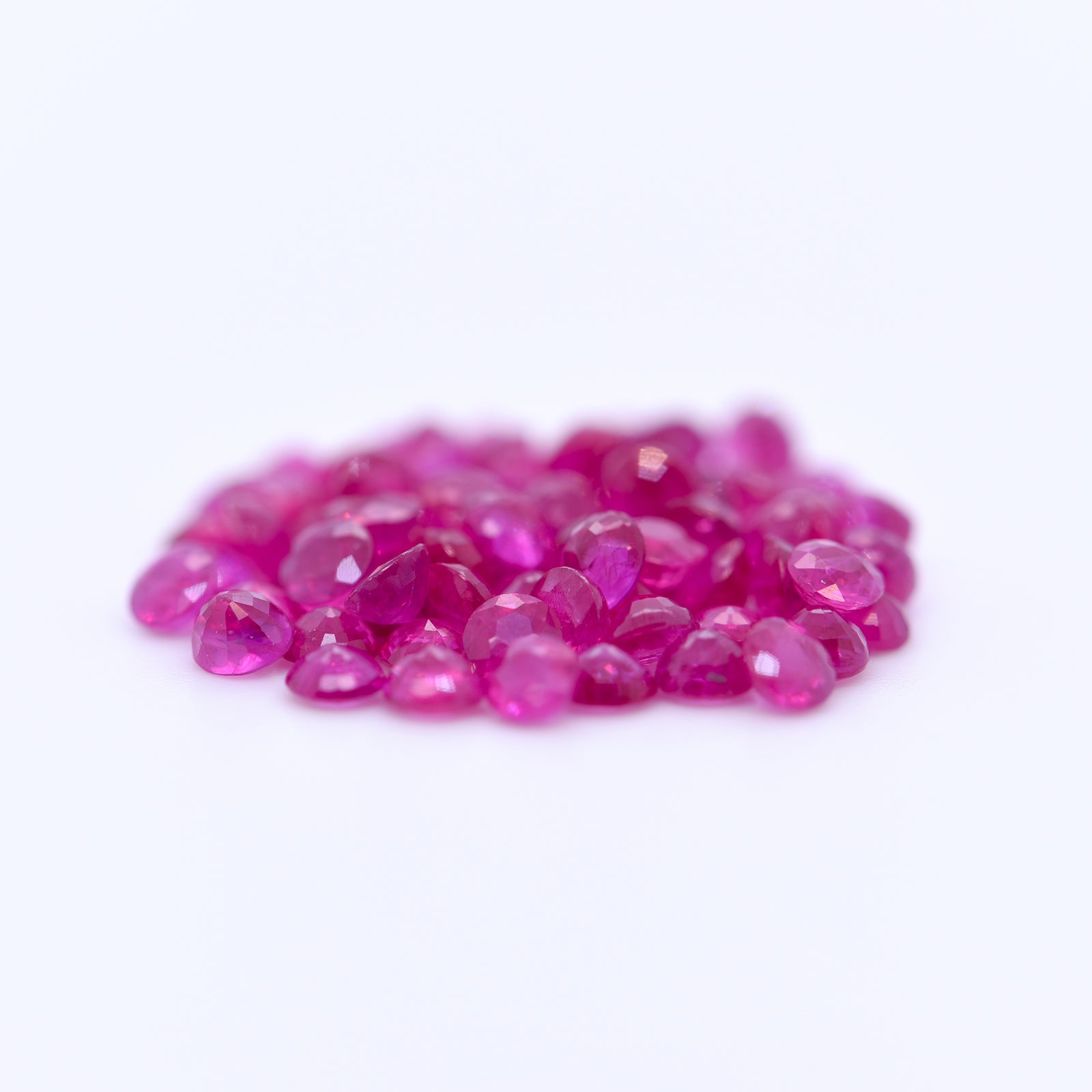 2.75mm Round Faceted Pink Rubies