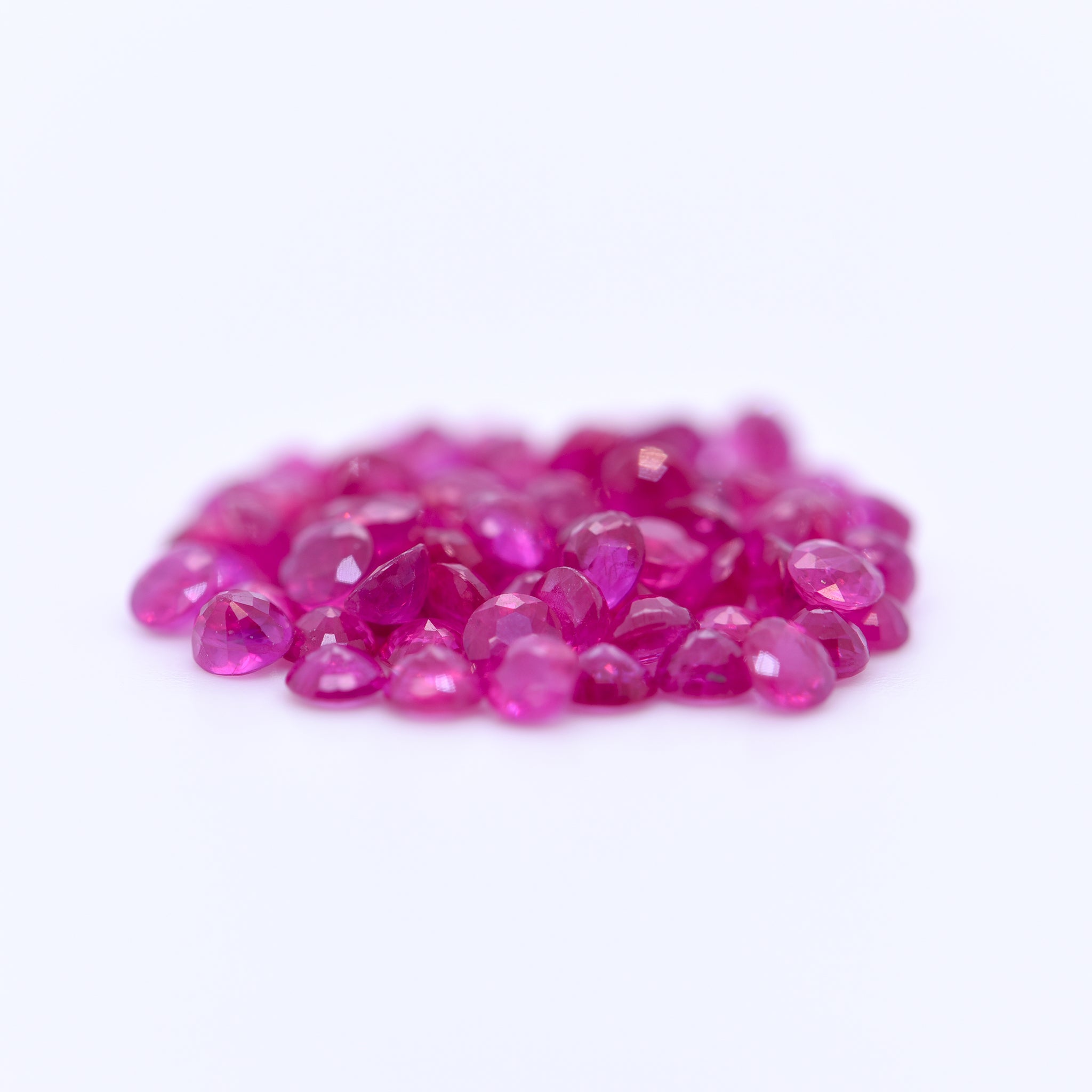 2.75mm Round Faceted Pink Rubies
