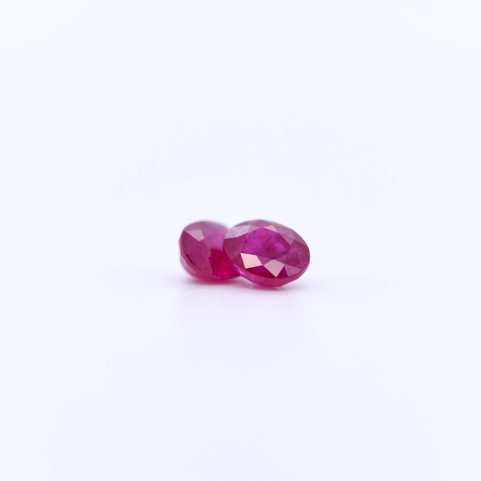 5X4 Oval Faceted Red Rubies