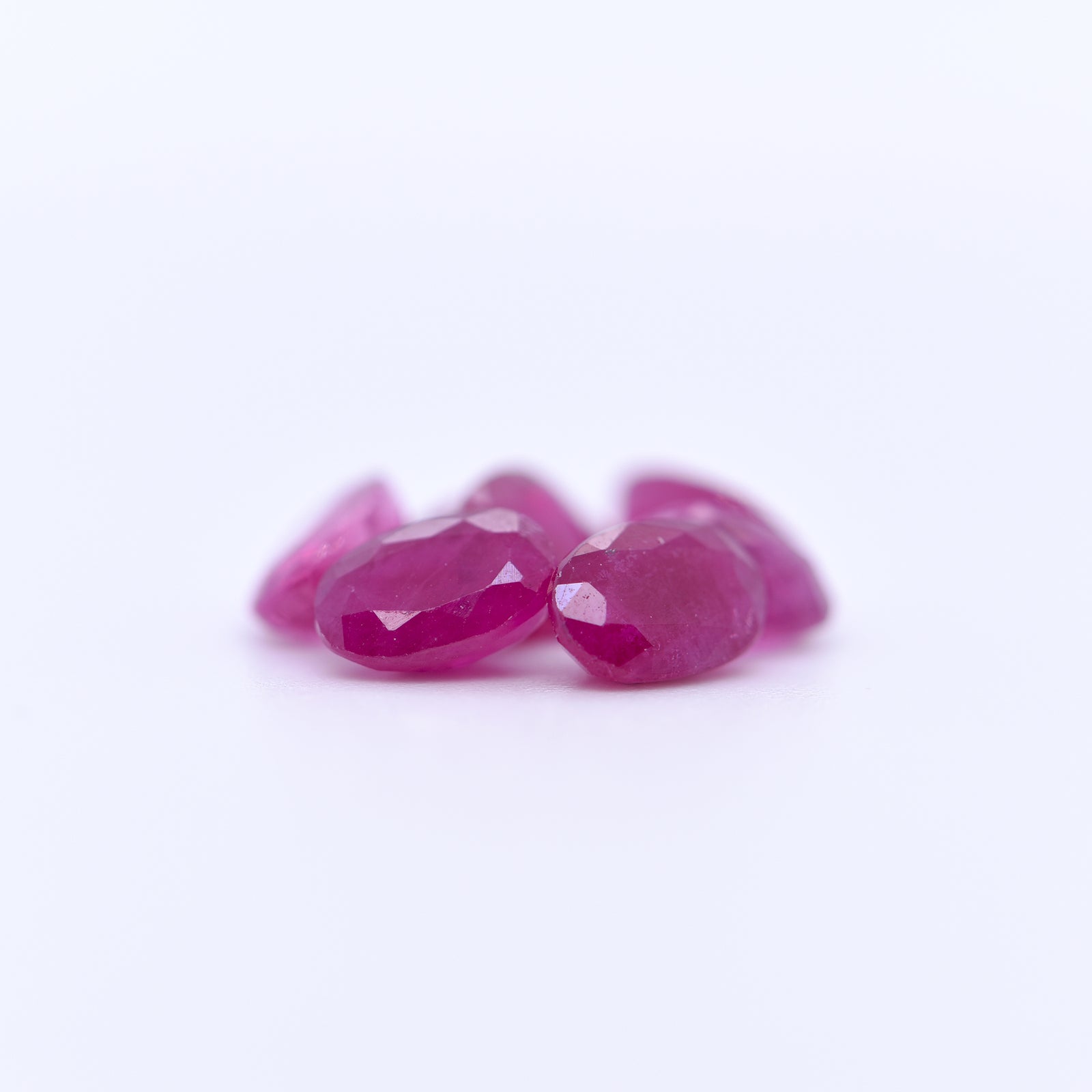 6x4 Oval Faceted Red Rubies