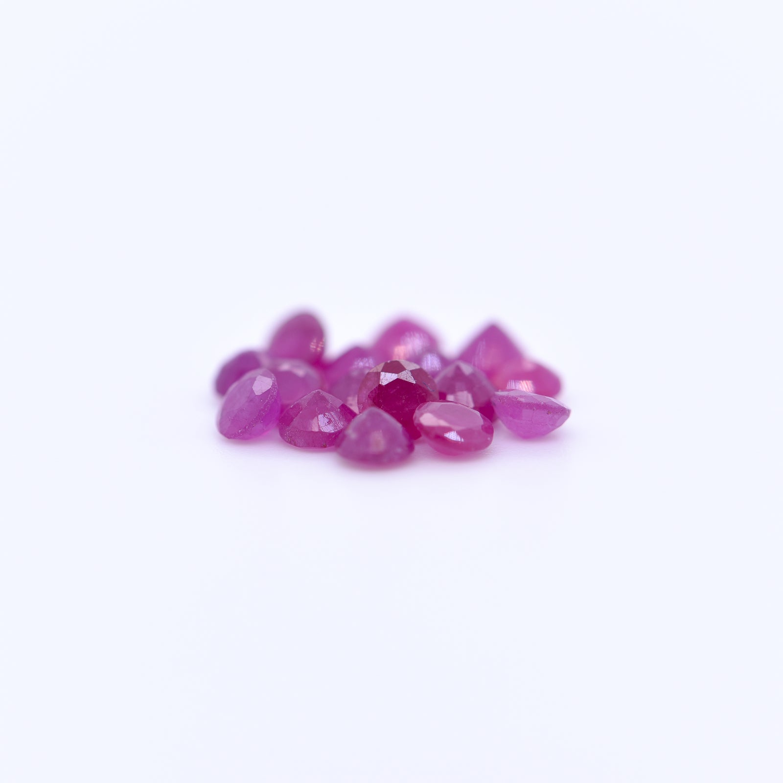 3mm Round Faceted Purple Rubies