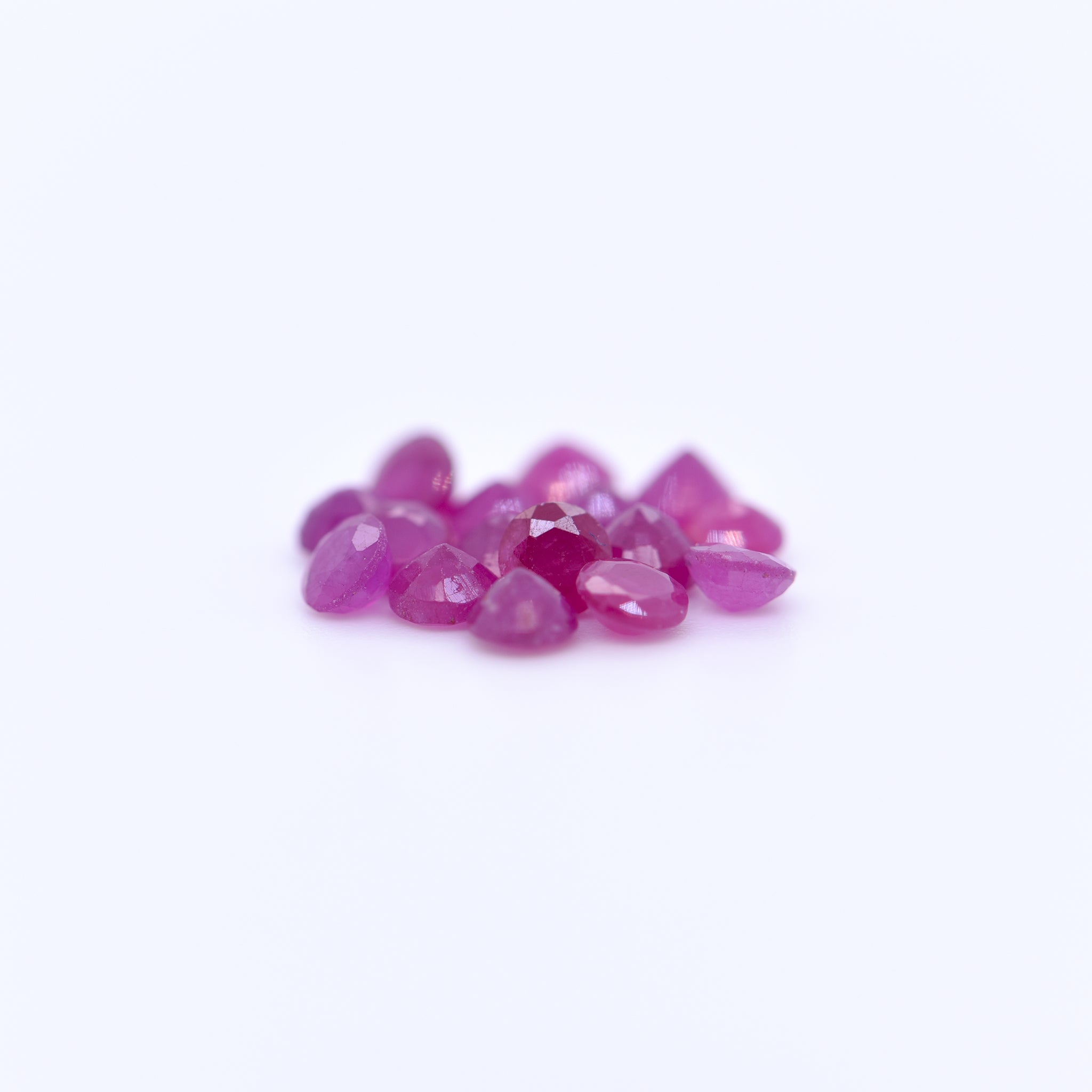 3mm Round Faceted Purple Rubies