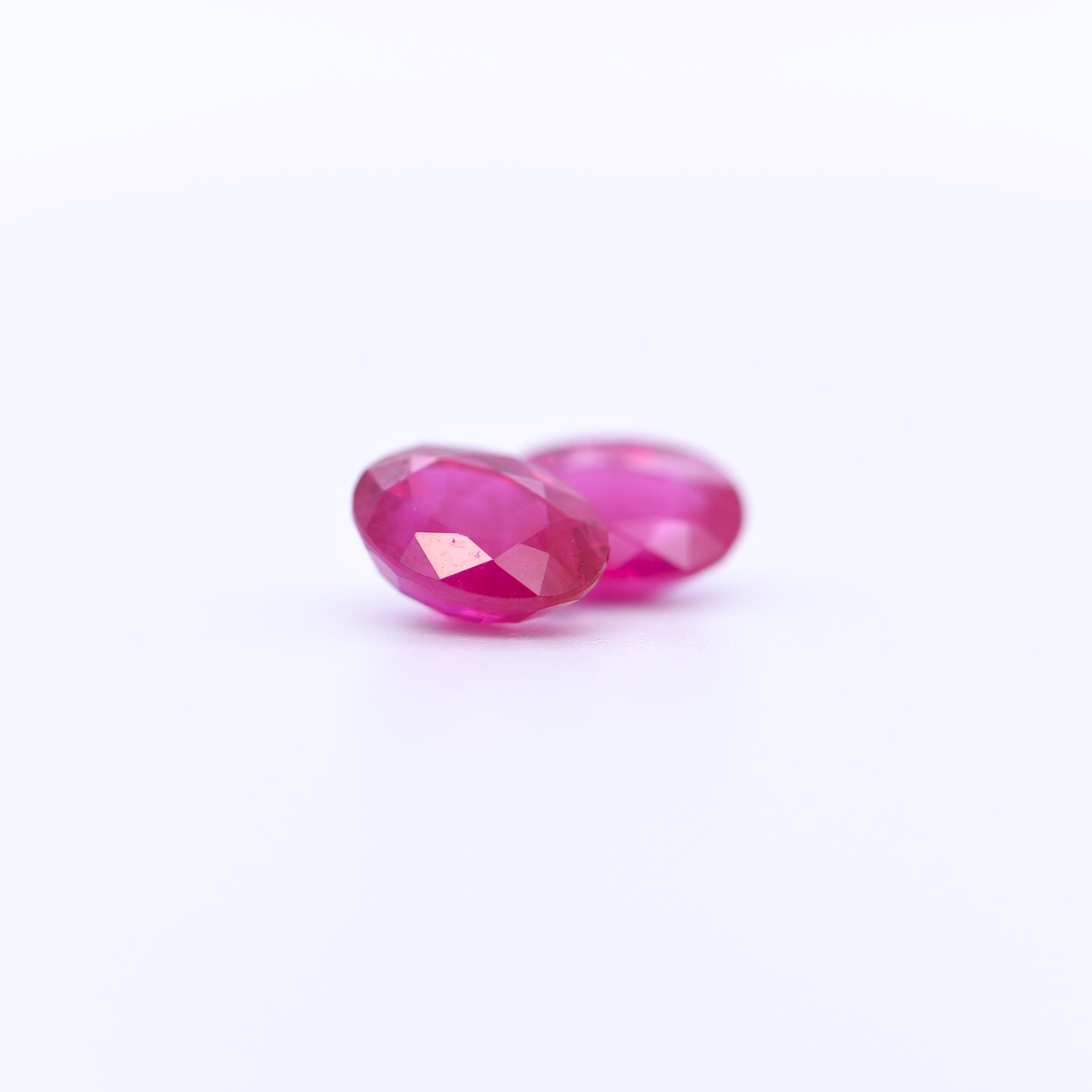 7x5 Oval Faceted Red Rubies