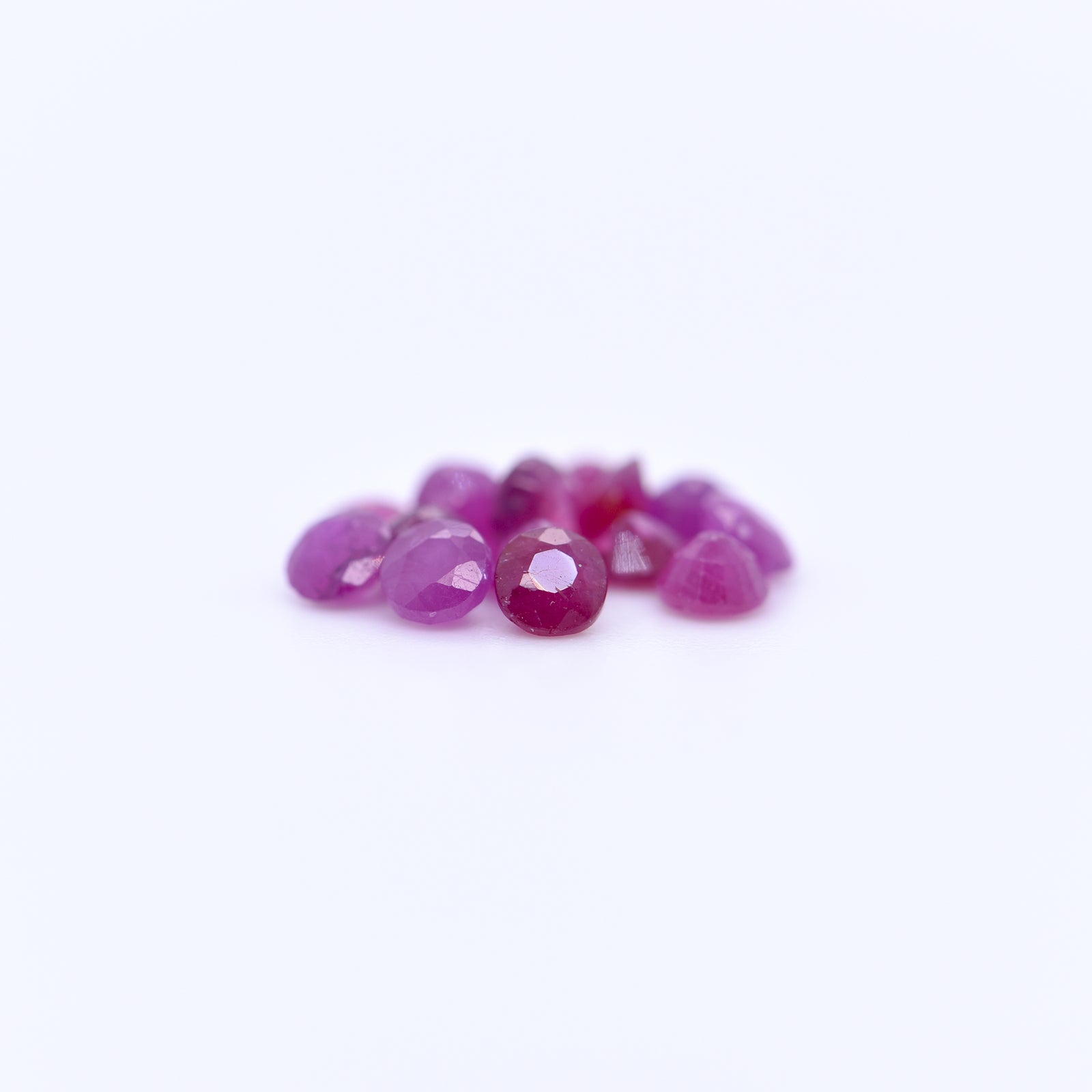 3mm Round Faceted Purple Rubies