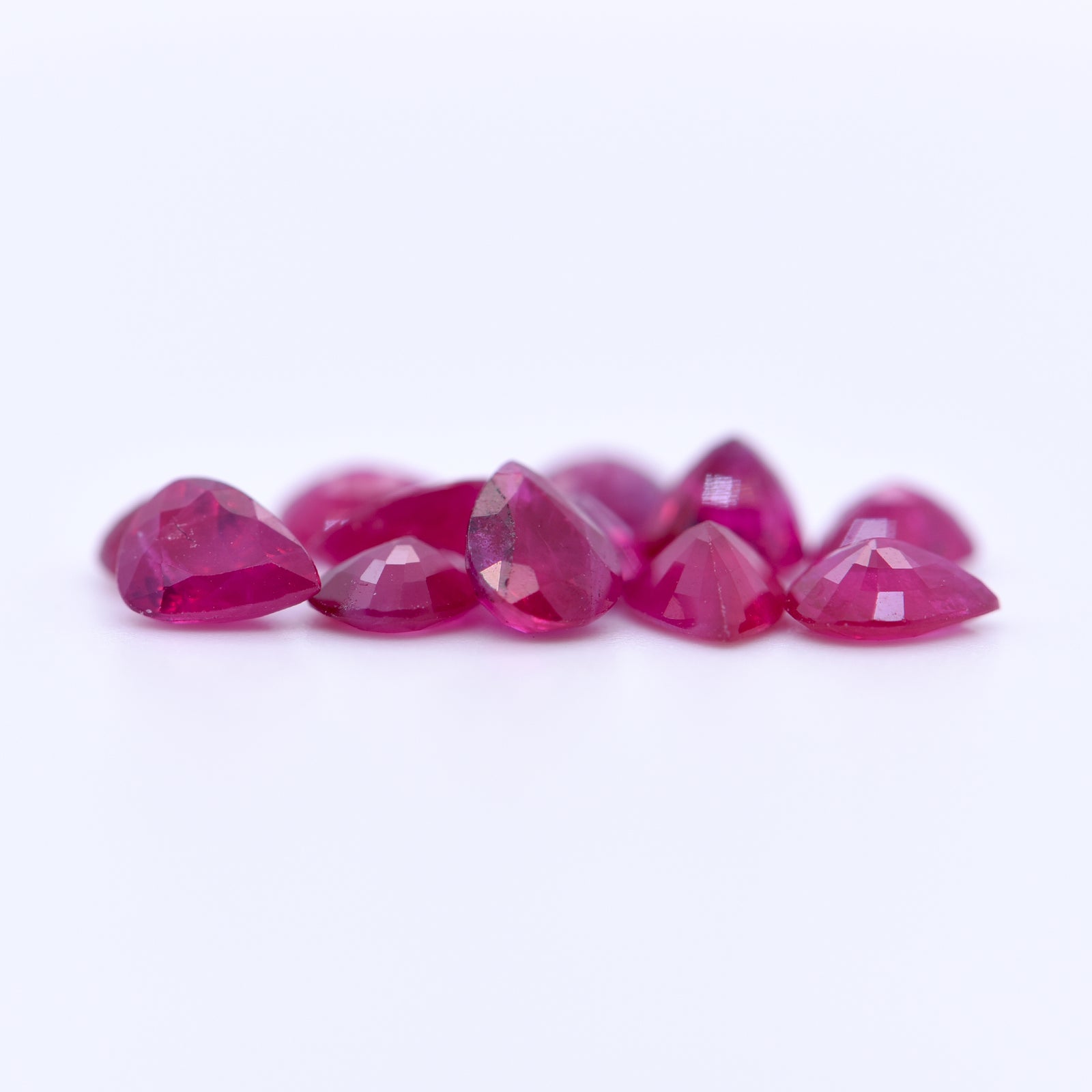 5X4 Pear Faceted Red Rubies