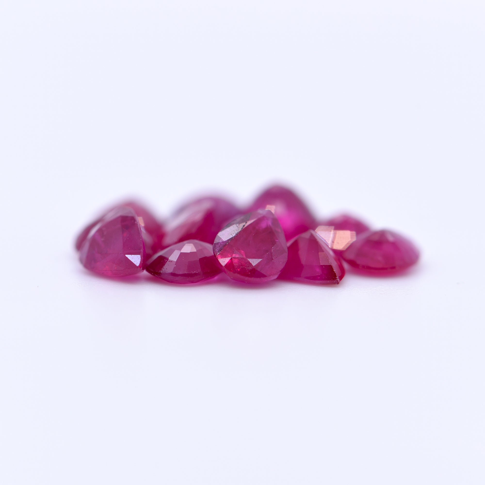 5X4 Pear Faceted Red Rubies