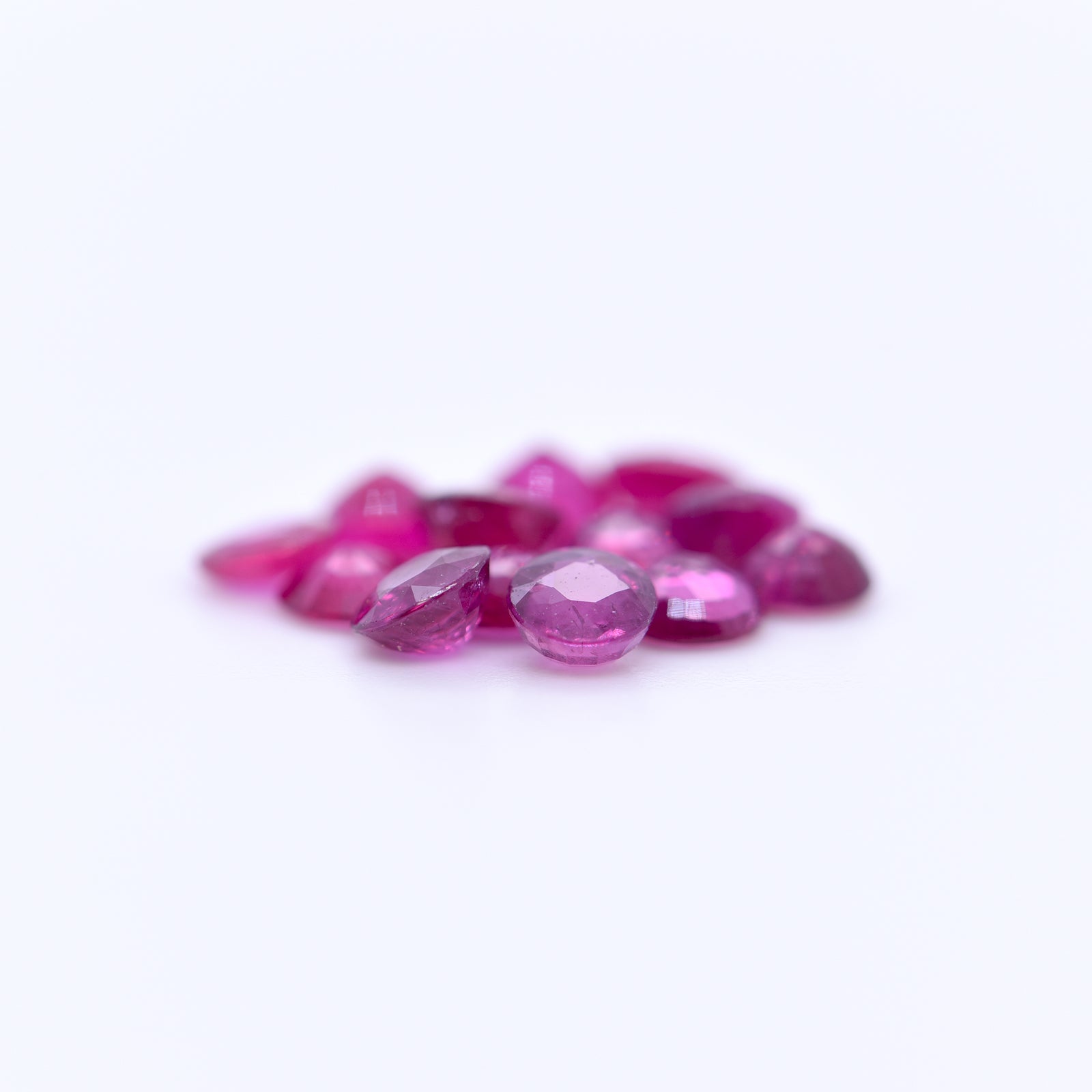 4mm Round Faceted Purple Rubies