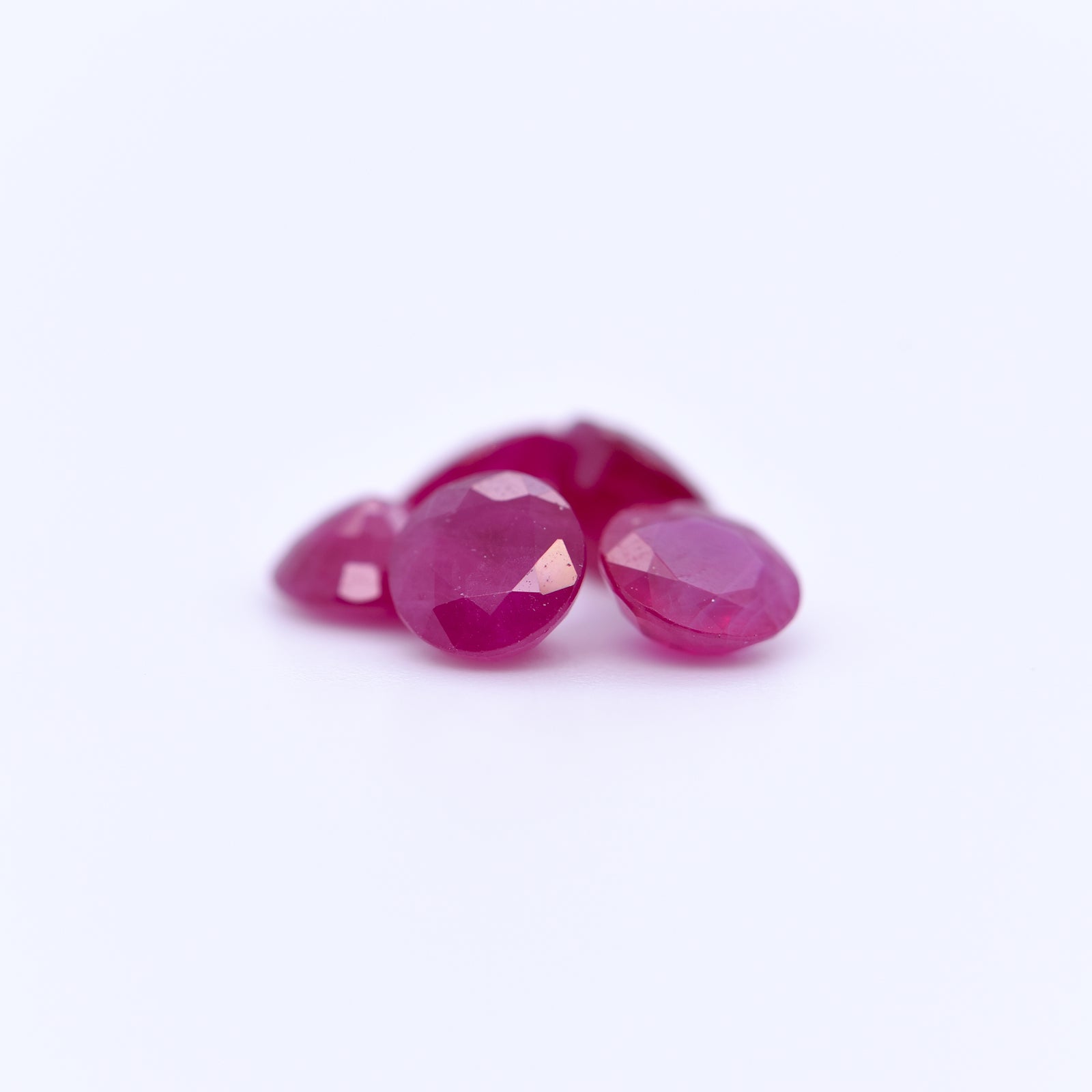 5mm Round Faceted Red Rubies