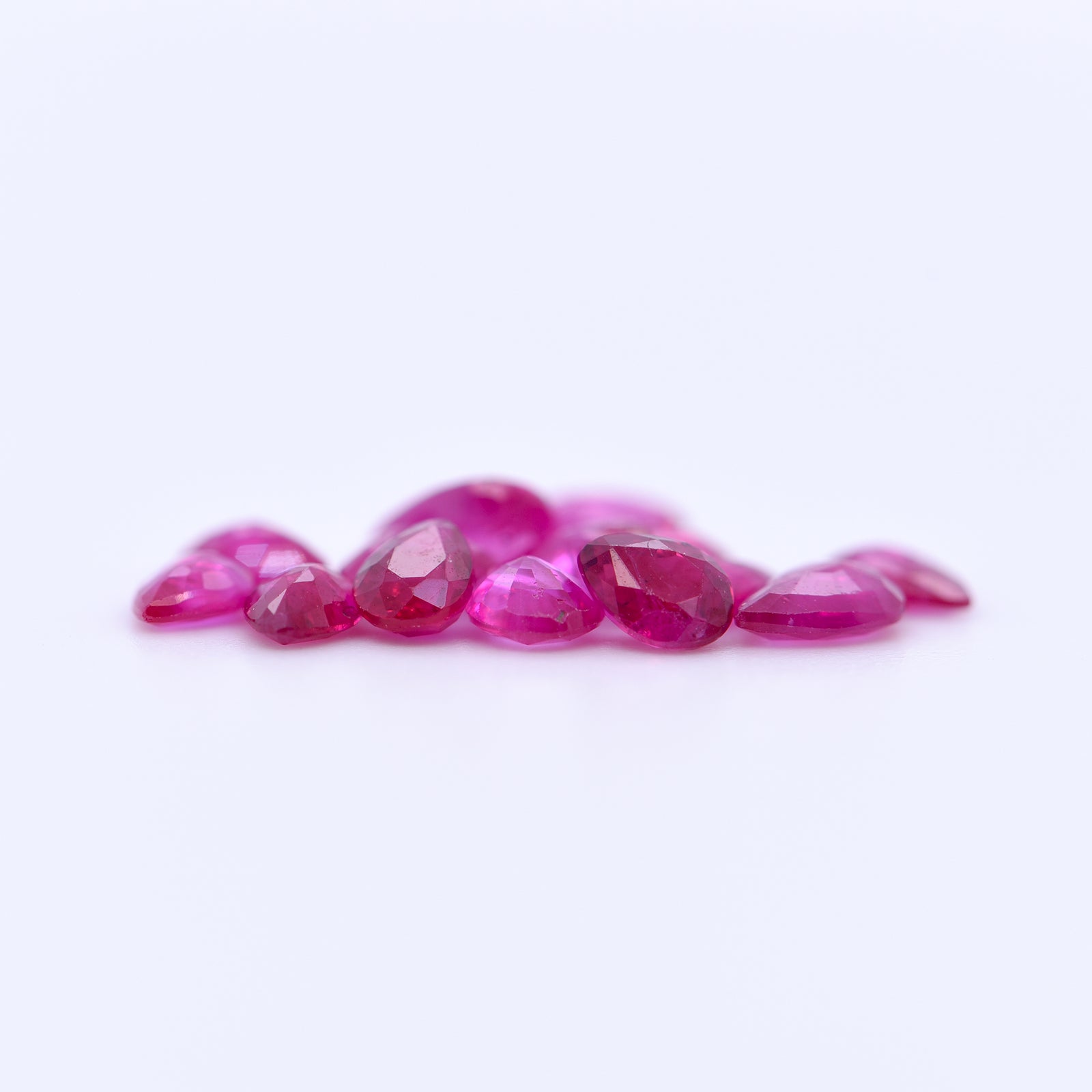 4X3 Pear Faceted Red Rubies